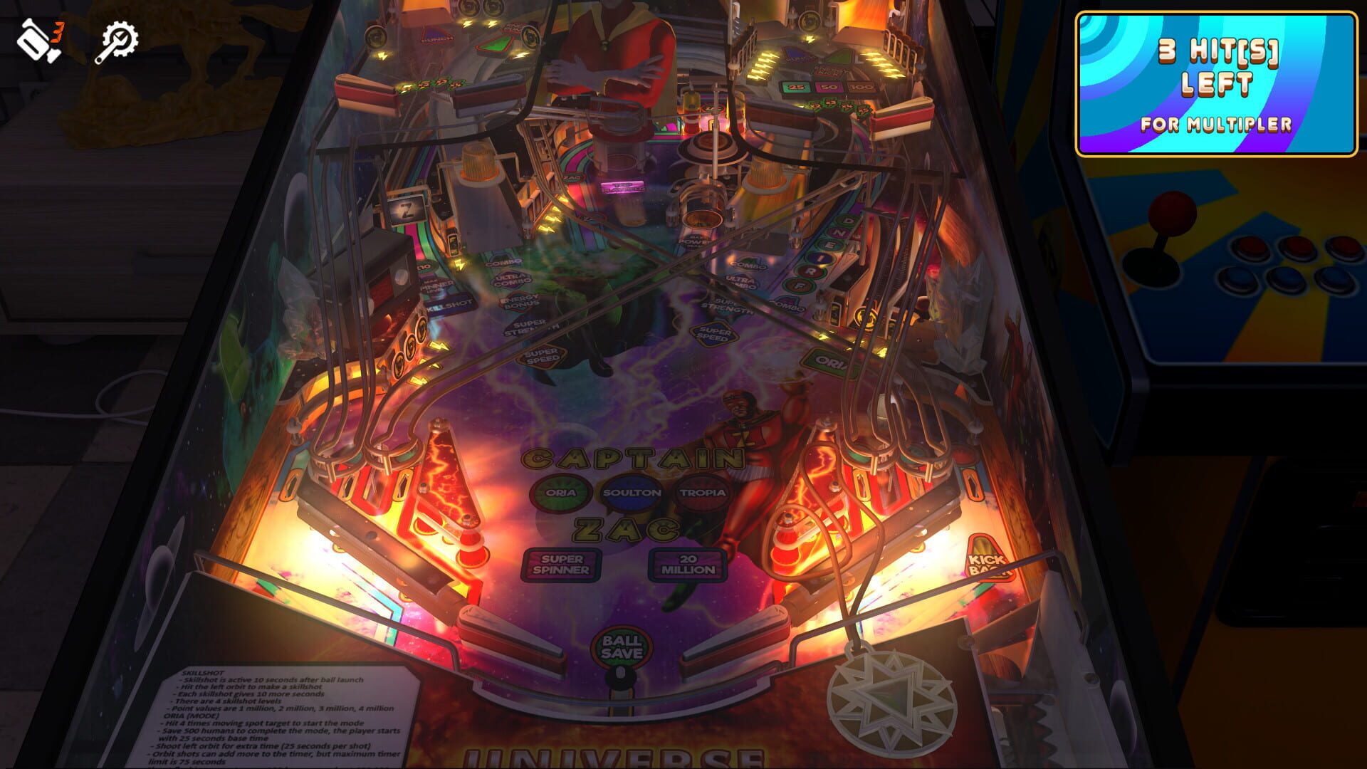 Screenshot for Zaccaria Pinball: Universe Deluxe Pinball Table
