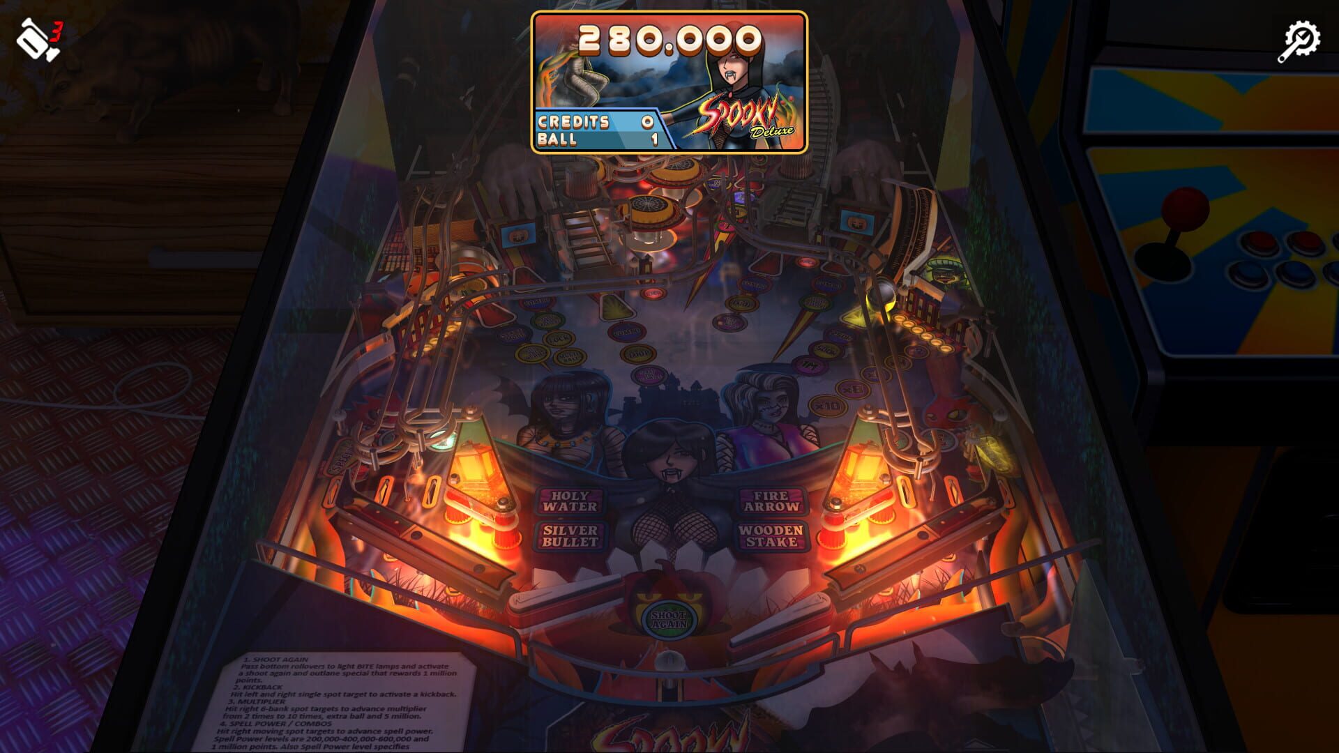 Screenshot for Zaccaria Pinball: Spooky Deluxe Pinball Table