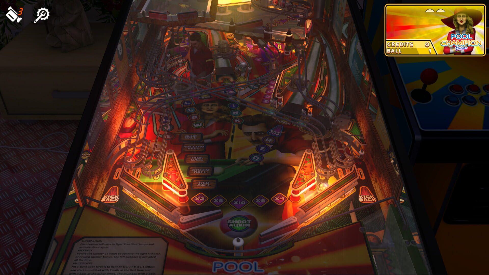 Screenshot for Zaccaria Pinball: Pool Champion Deluxe Pinball Table