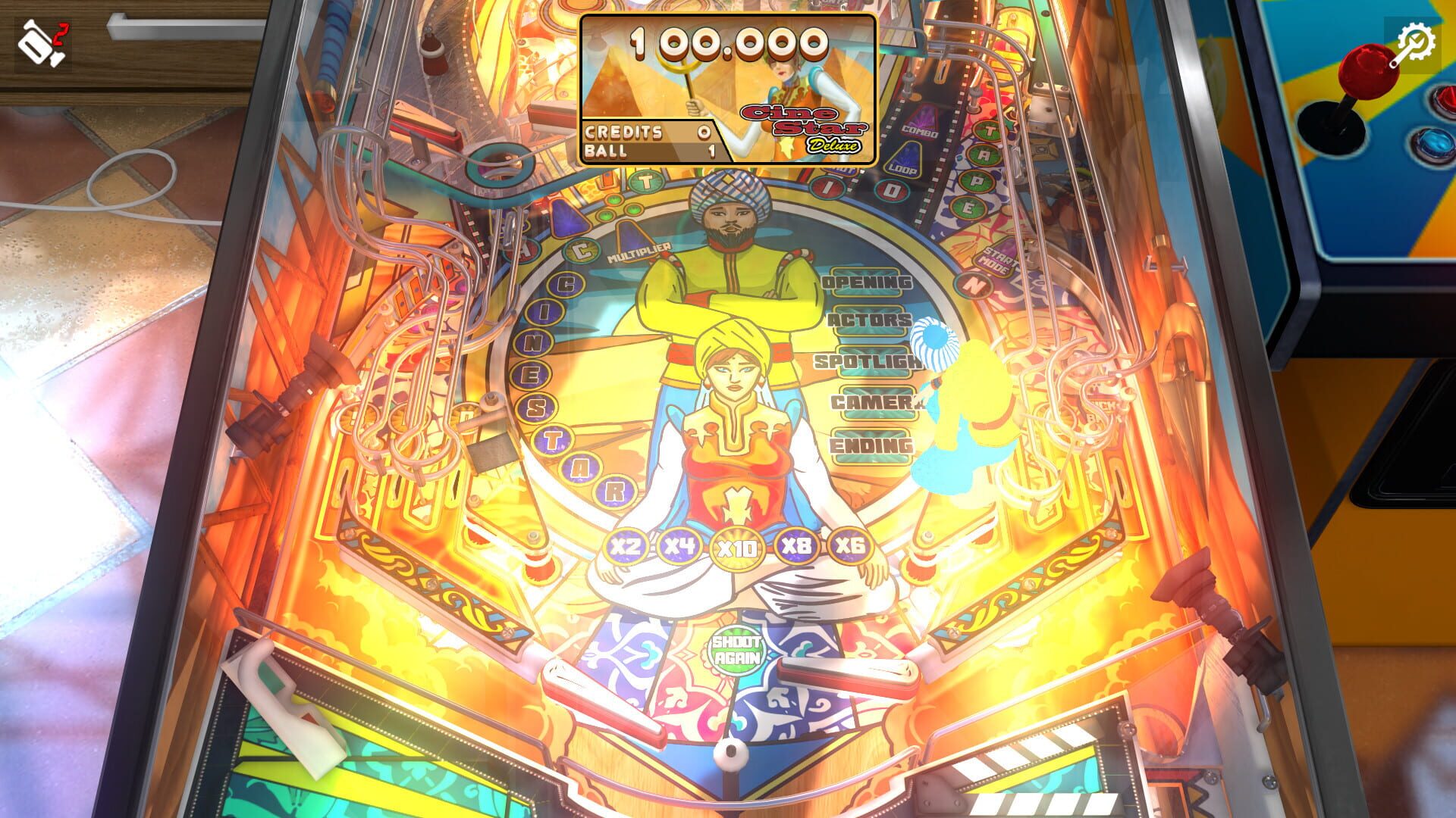Screenshot for Zaccaria Pinball: Cine Star Deluxe Pinball Table
