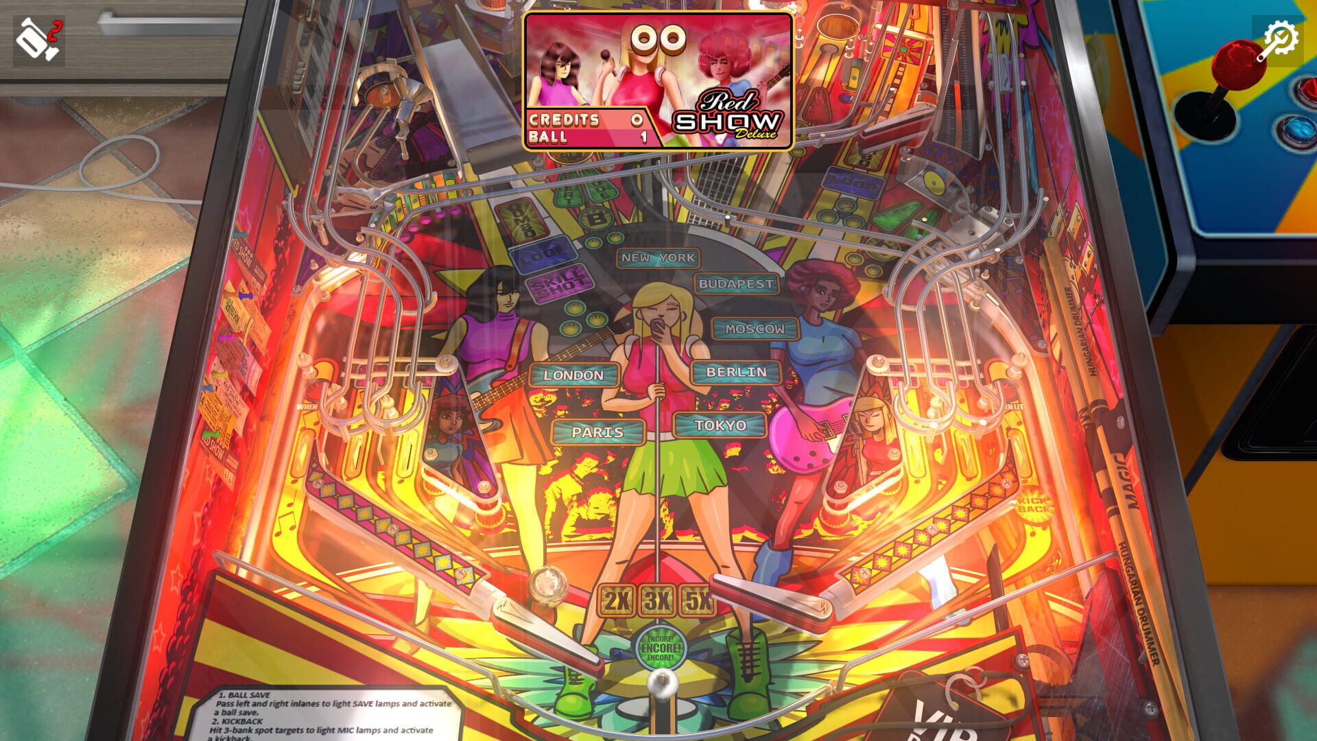 Screenshot for Zaccaria Pinball: Red Show Deluxe Pinball Table