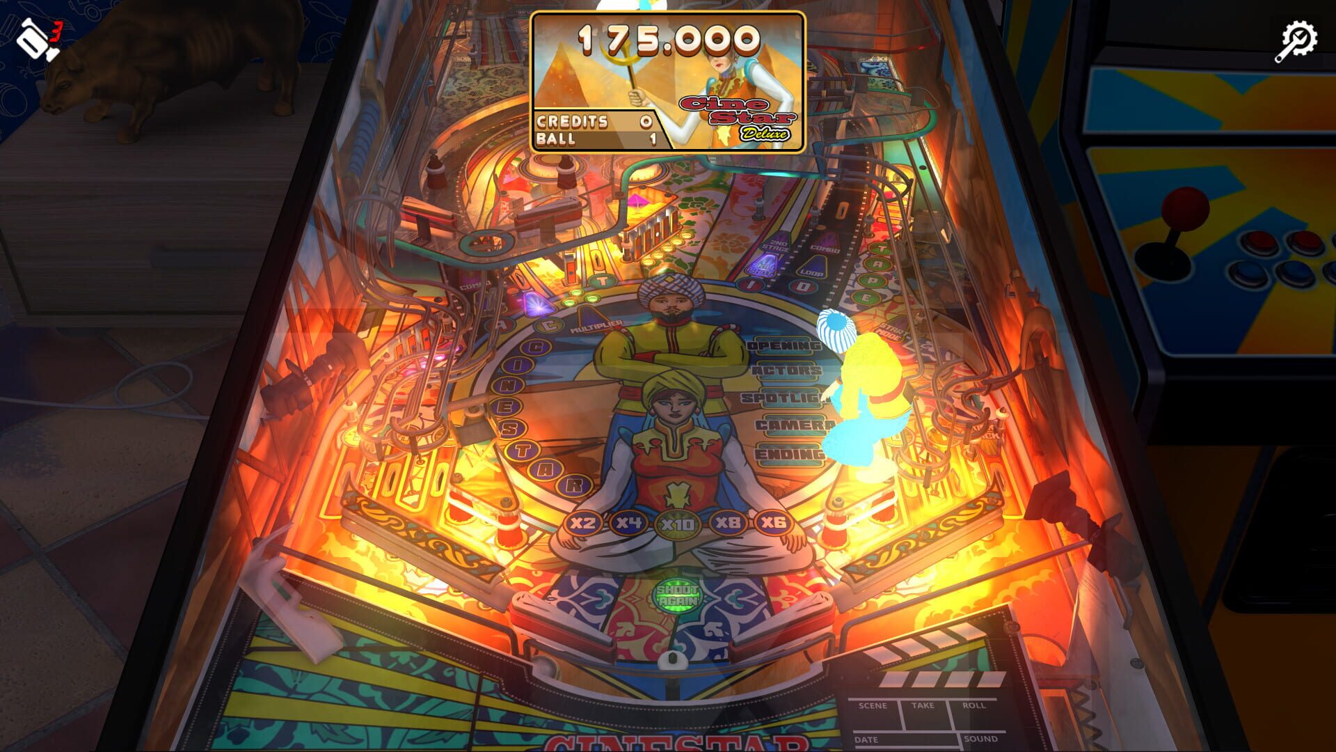 Screenshot for Zaccaria Pinball: Cine Star Deluxe Pinball Table