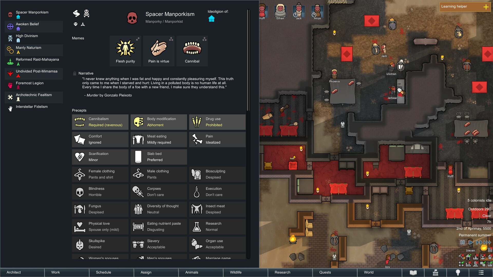 Screenshot for RimWorld: Ideology