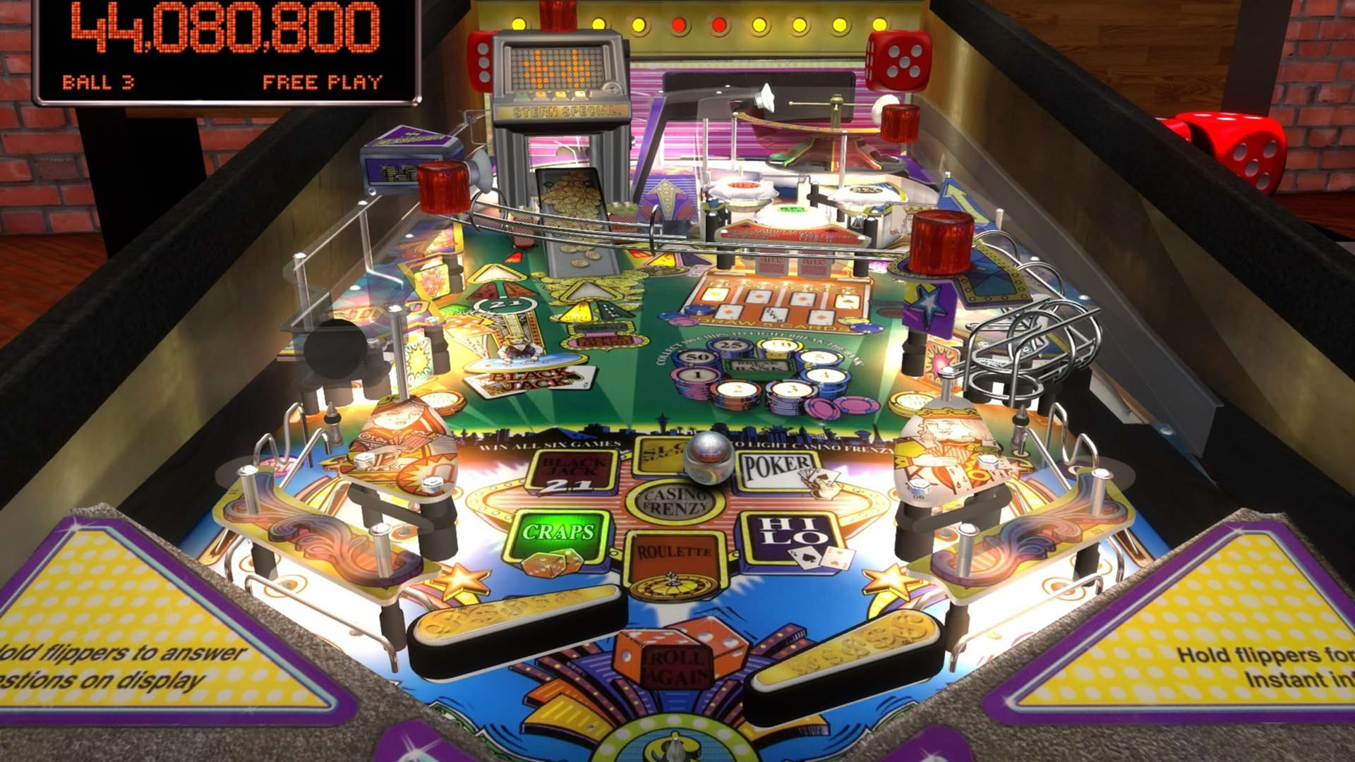 Screenshot for Stern Pinball Arcade: High Roller Casino