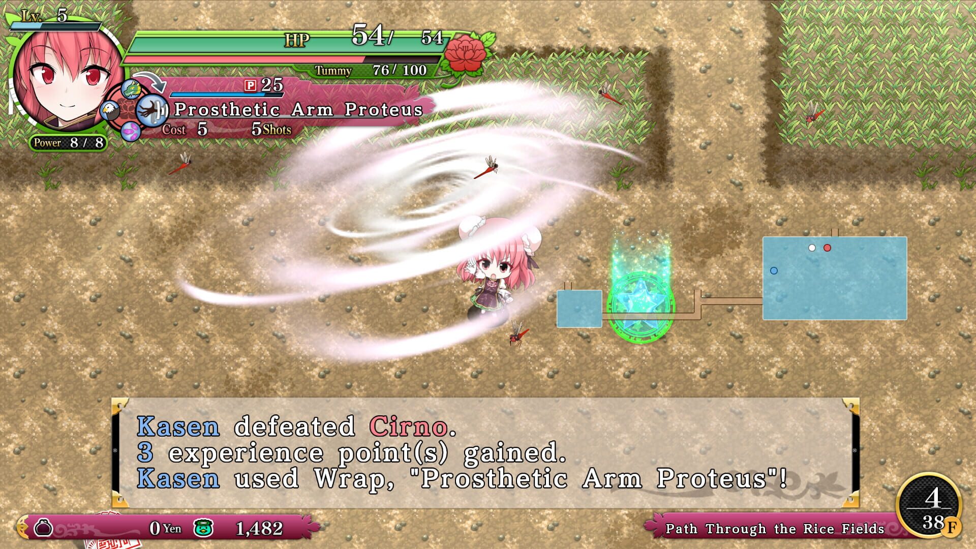 Screenshot for Touhou Genso Wanderer Reloaded: Kasen Ibaraki