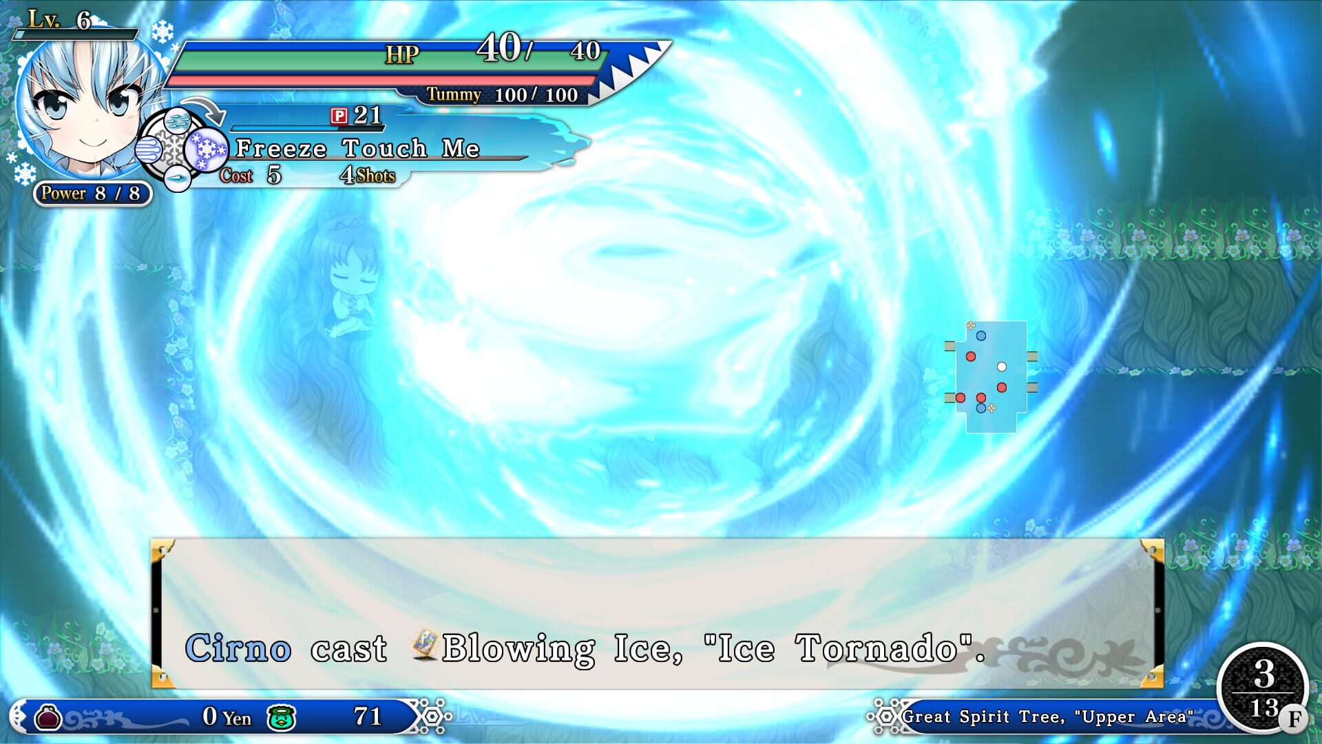 Screenshot for Touhou Genso Wanderer Reloaded: Cirno