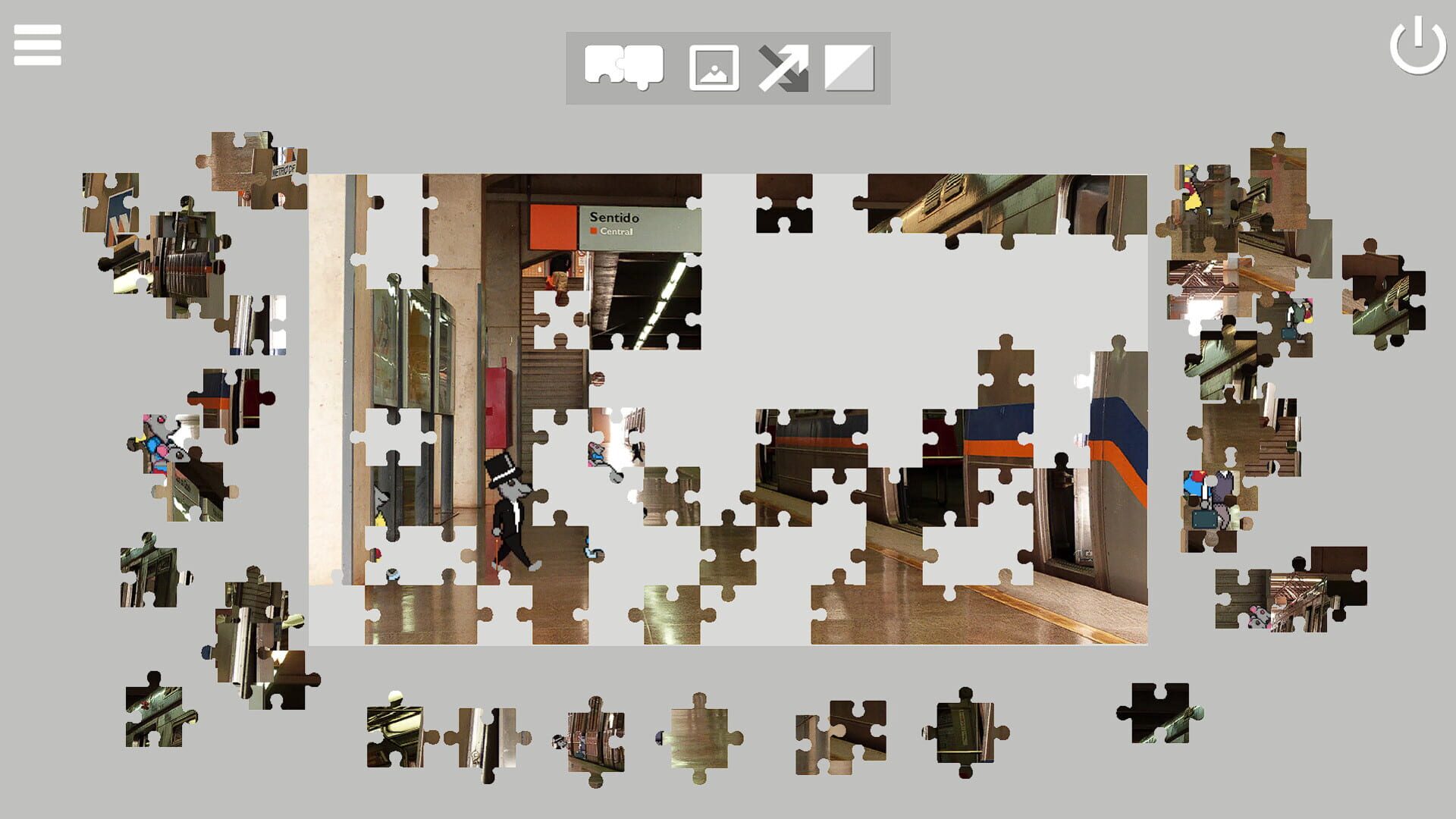 Screenshot for Invisible Services: Pixel Art Jigsaw Puzzle