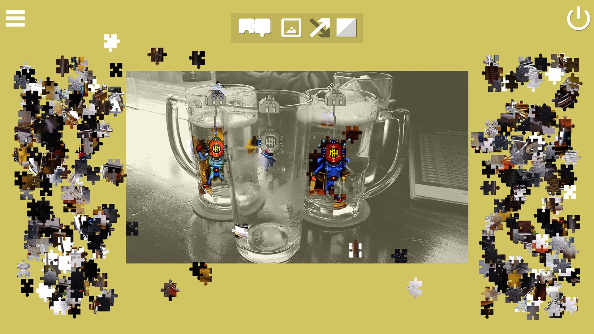 Screenshot for Invisible Services: Pixel Art Jigsaw Puzzle