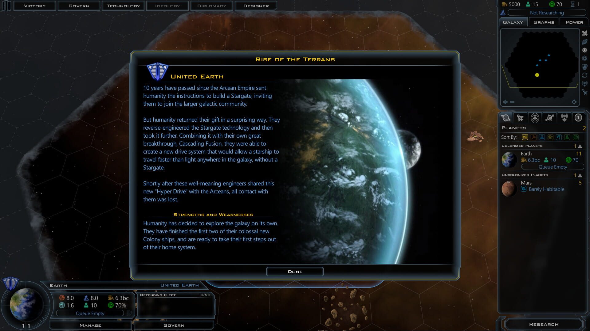 Screenshot for Galactic Civilizations III: Rise of the Terrans DLC