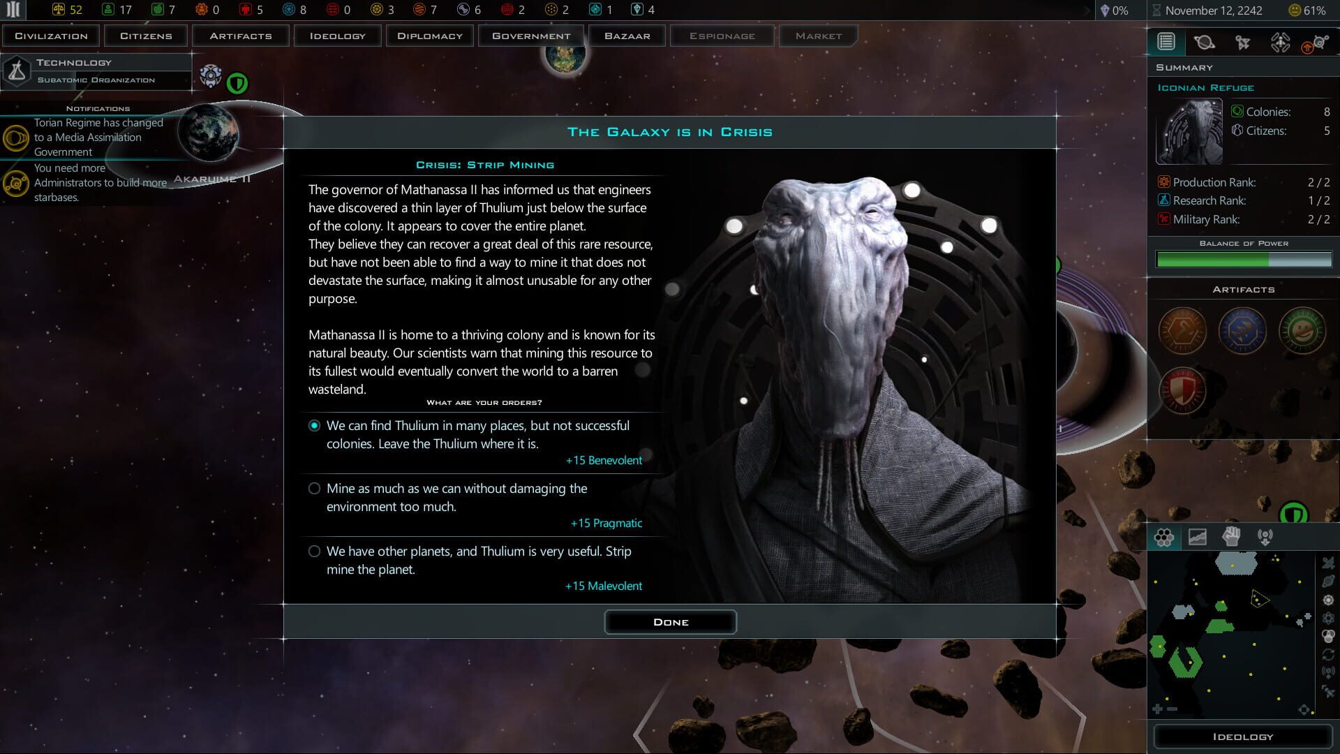 Screenshot for Galactic Civilizations III: Worlds in Crisis DLC
