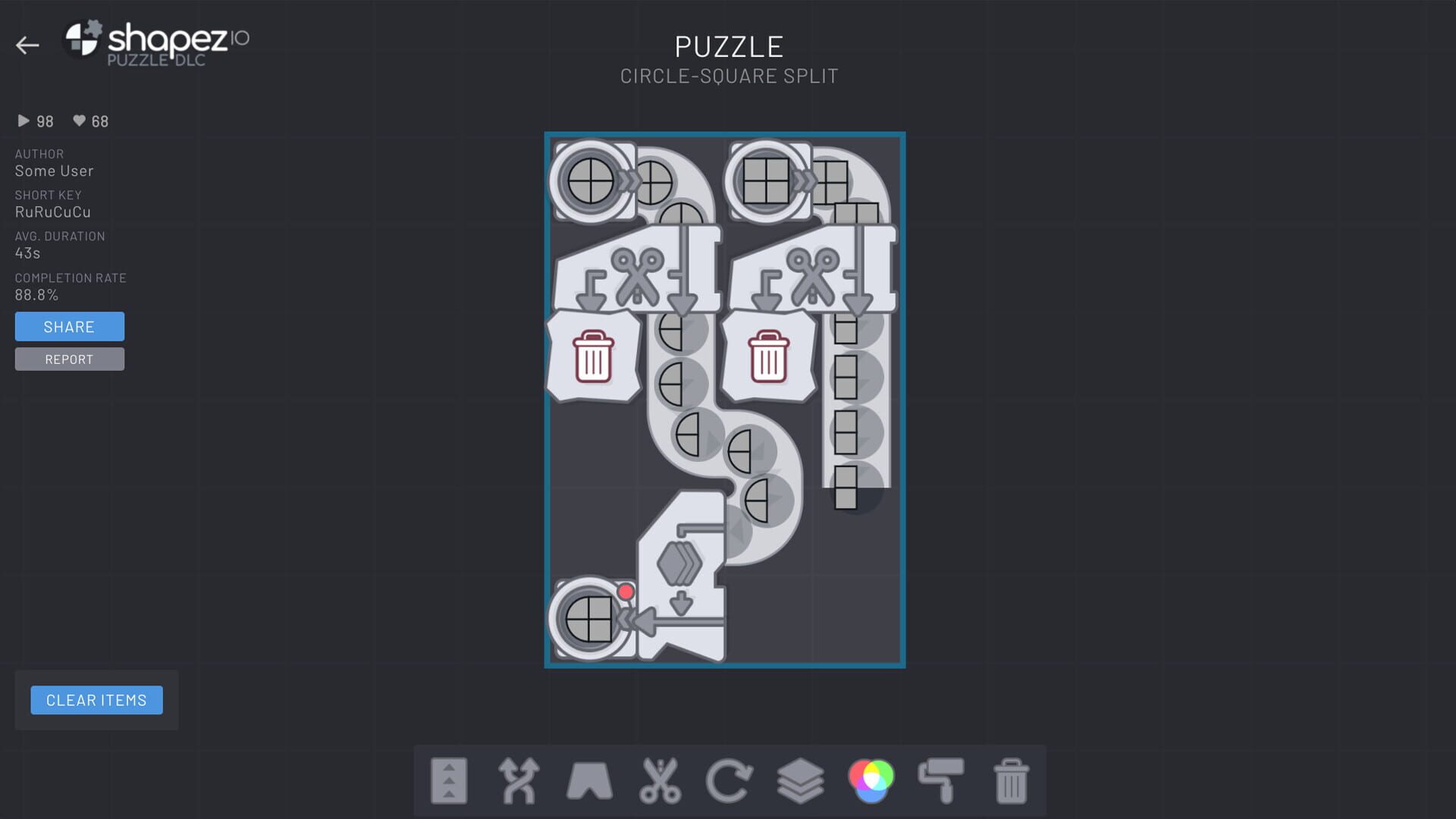 Screenshot for shapez.io: Puzzle DLC