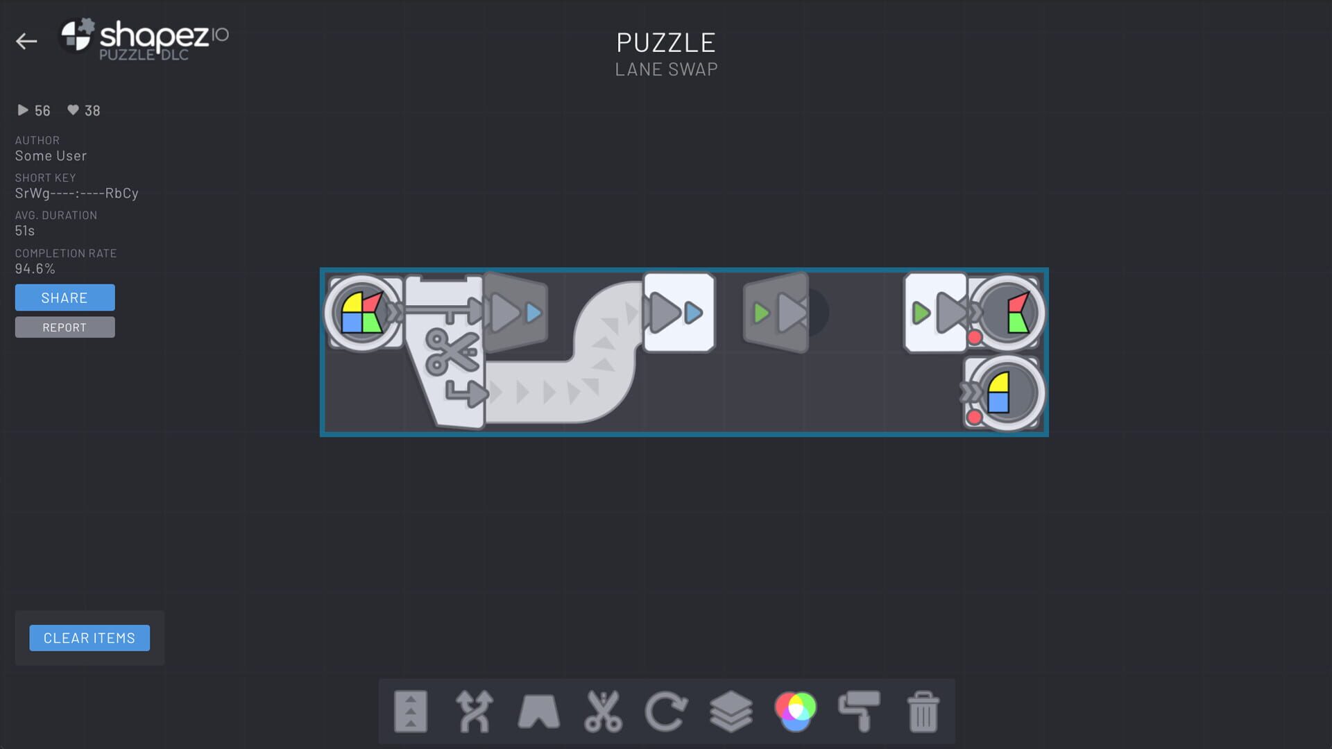 Screenshot for shapez.io: Puzzle DLC