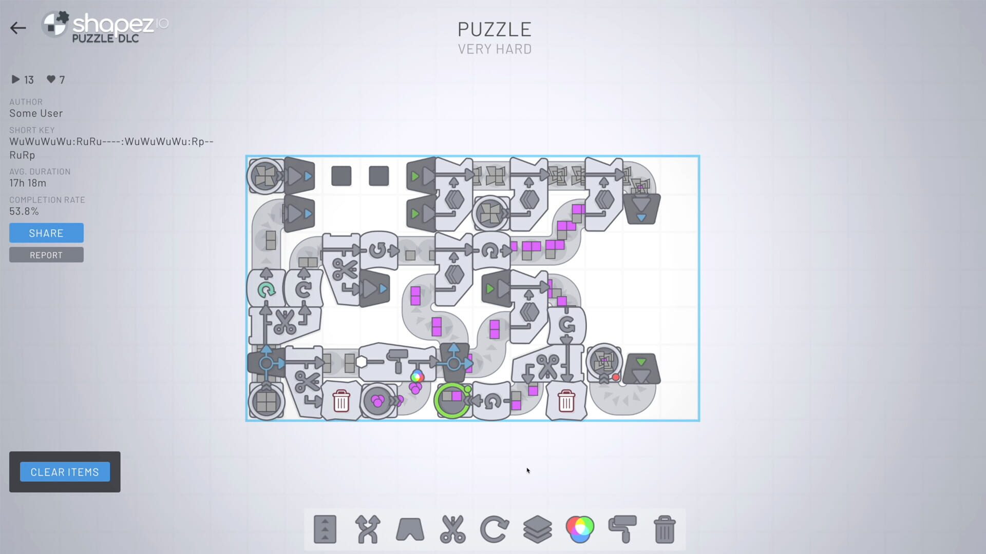 Screenshot for shapez.io: Puzzle DLC