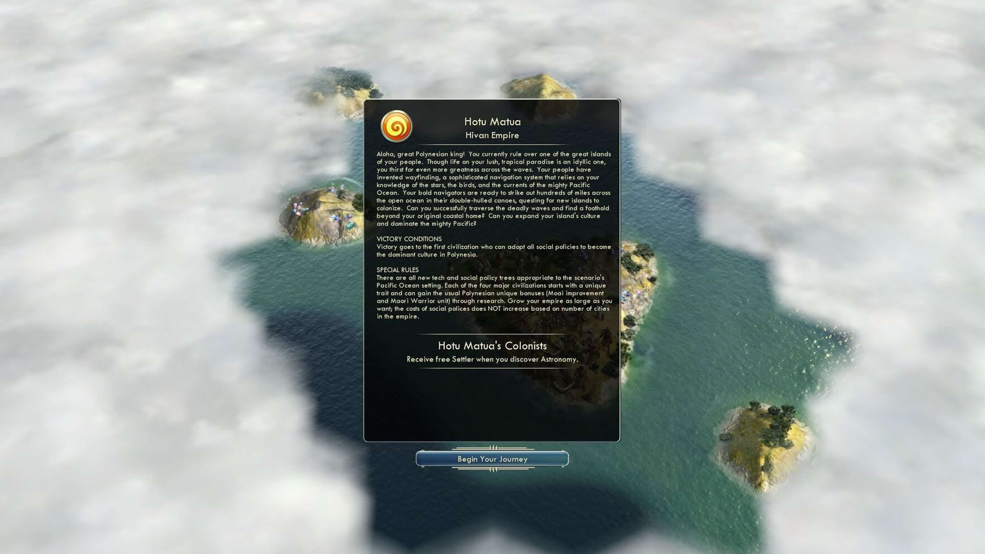Screenshot for Sid Meier's Civilization V: Civ and Scenario Pack - Polynesia