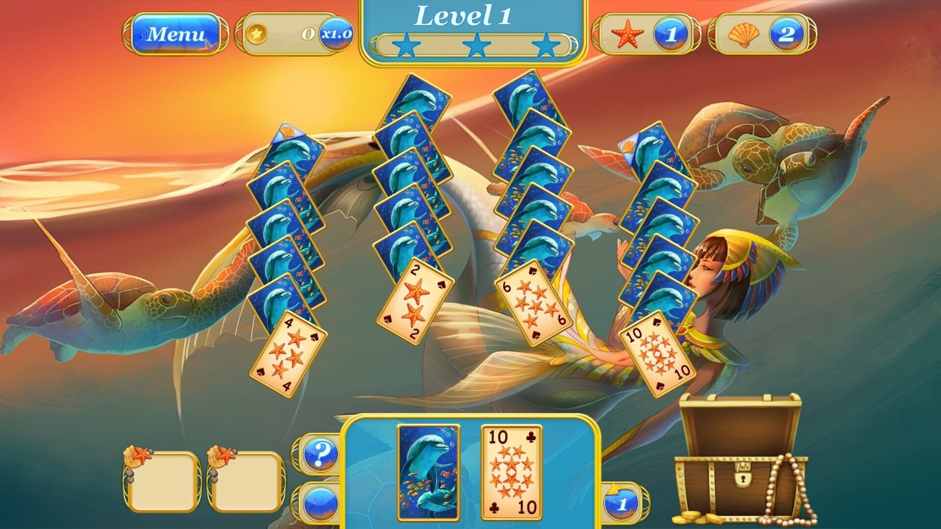 Screenshot for Maidens of the Ocean Solitaire