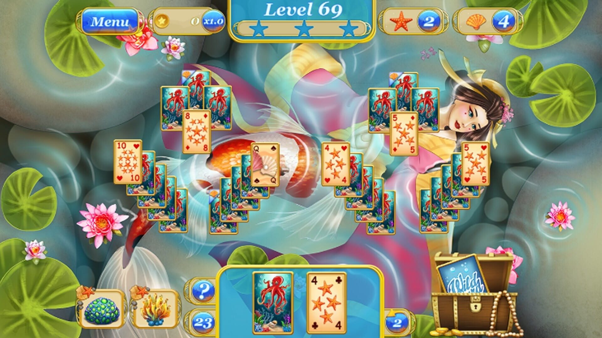 Screenshot for Maidens of the Ocean Solitaire