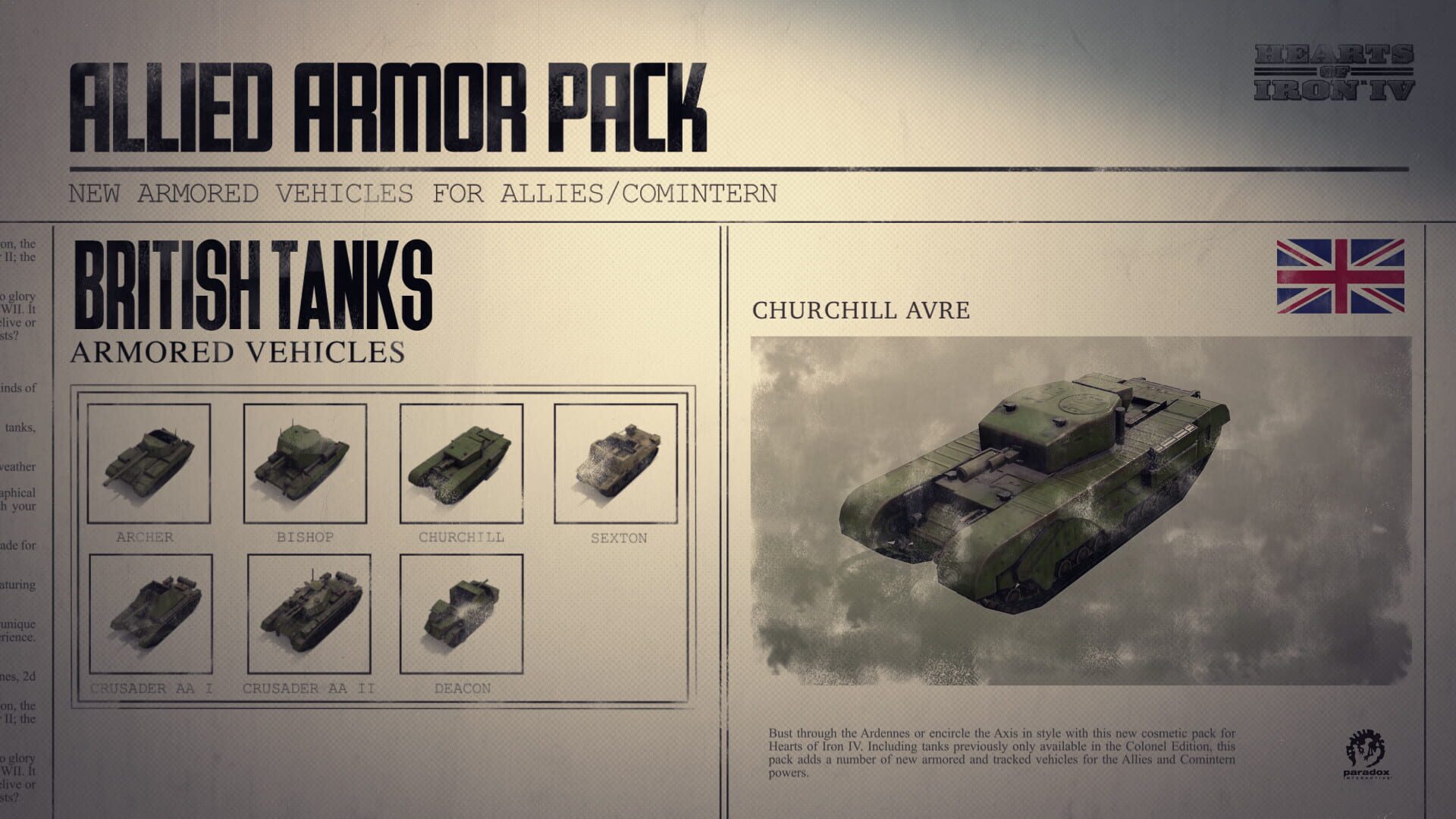 Screenshot for Hearts of Iron IV: Allied Armor Pack