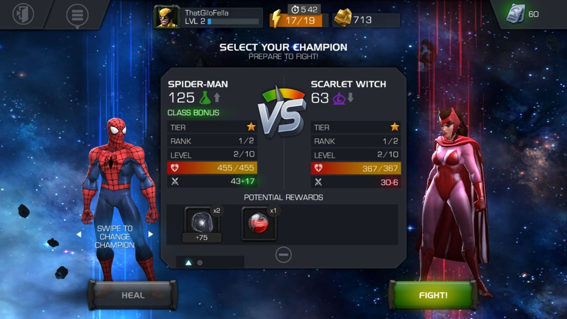 Screenshot for Marvel Contest of Champions