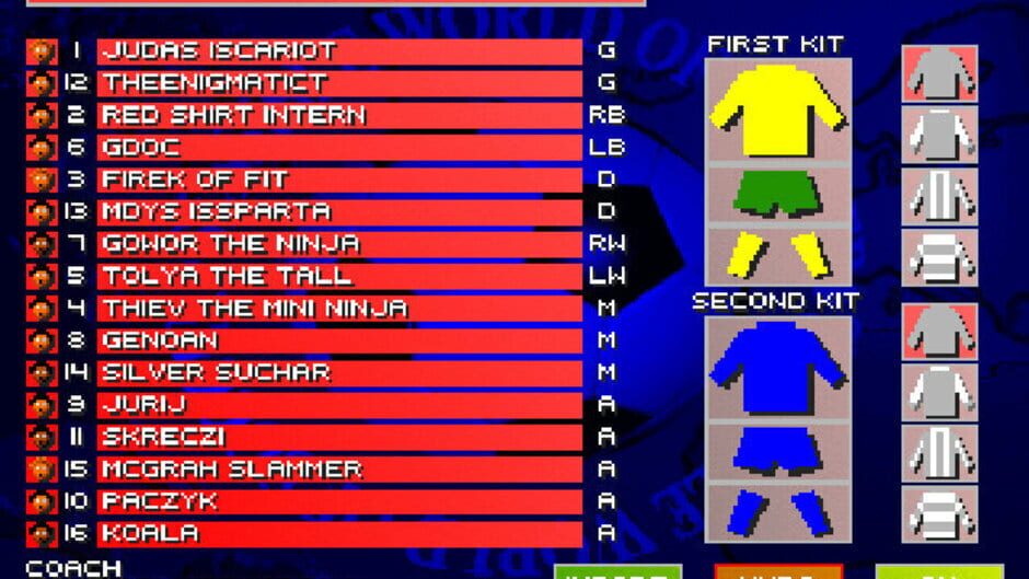 Screenshot for Sensible World of Soccer '96/'97