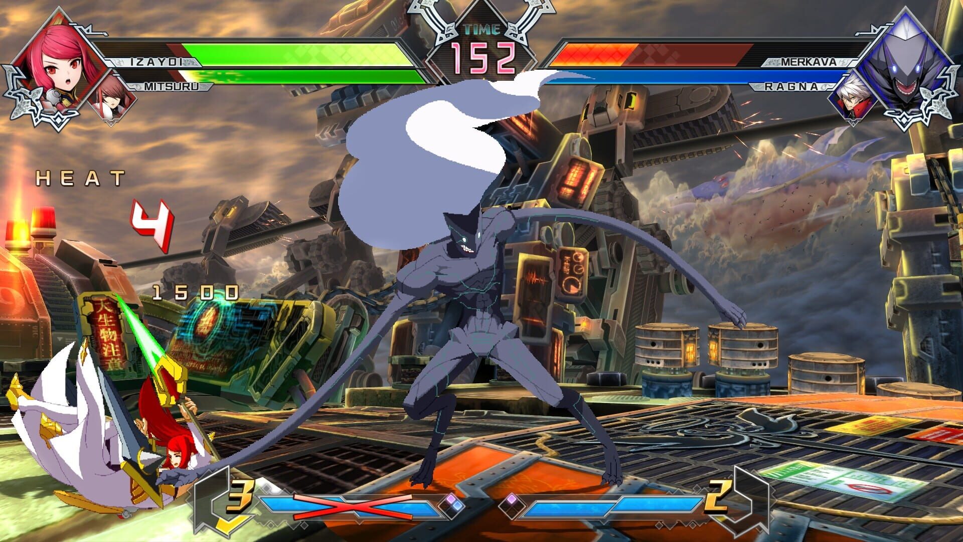 Screenshot for BlazBlue: Cross Tag Battle - Character Pack Vol. 4: Izayoi/Mitsuru/Merkava
