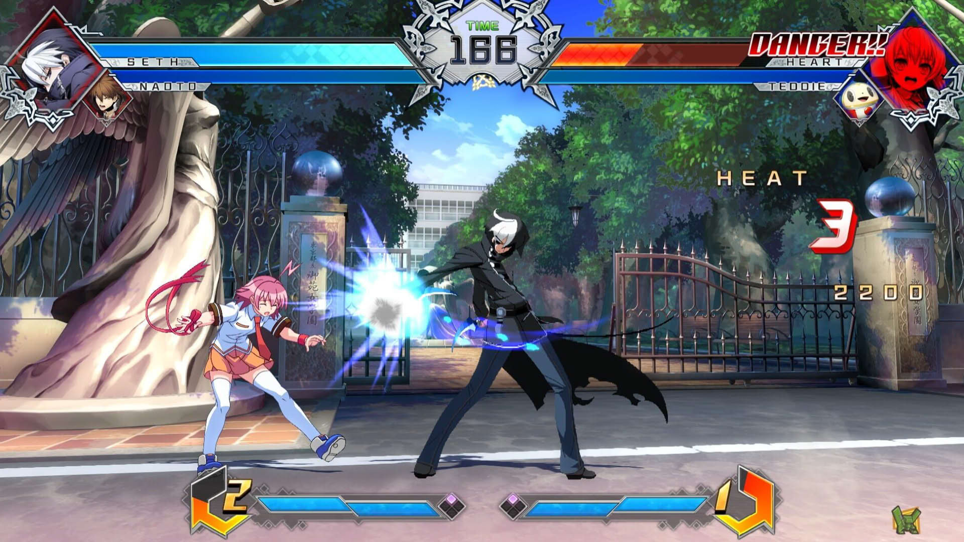 Screenshot for BlazBlue: Cross Tag Battle - Character Pack Vol. 7: Heart/NaotoKurogane/Teddie/Seth