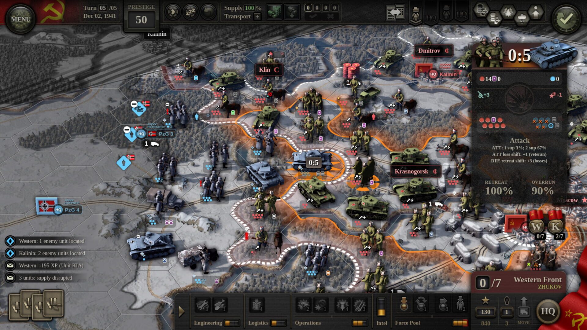 Screenshot for Unity of Command II: Moscow 41