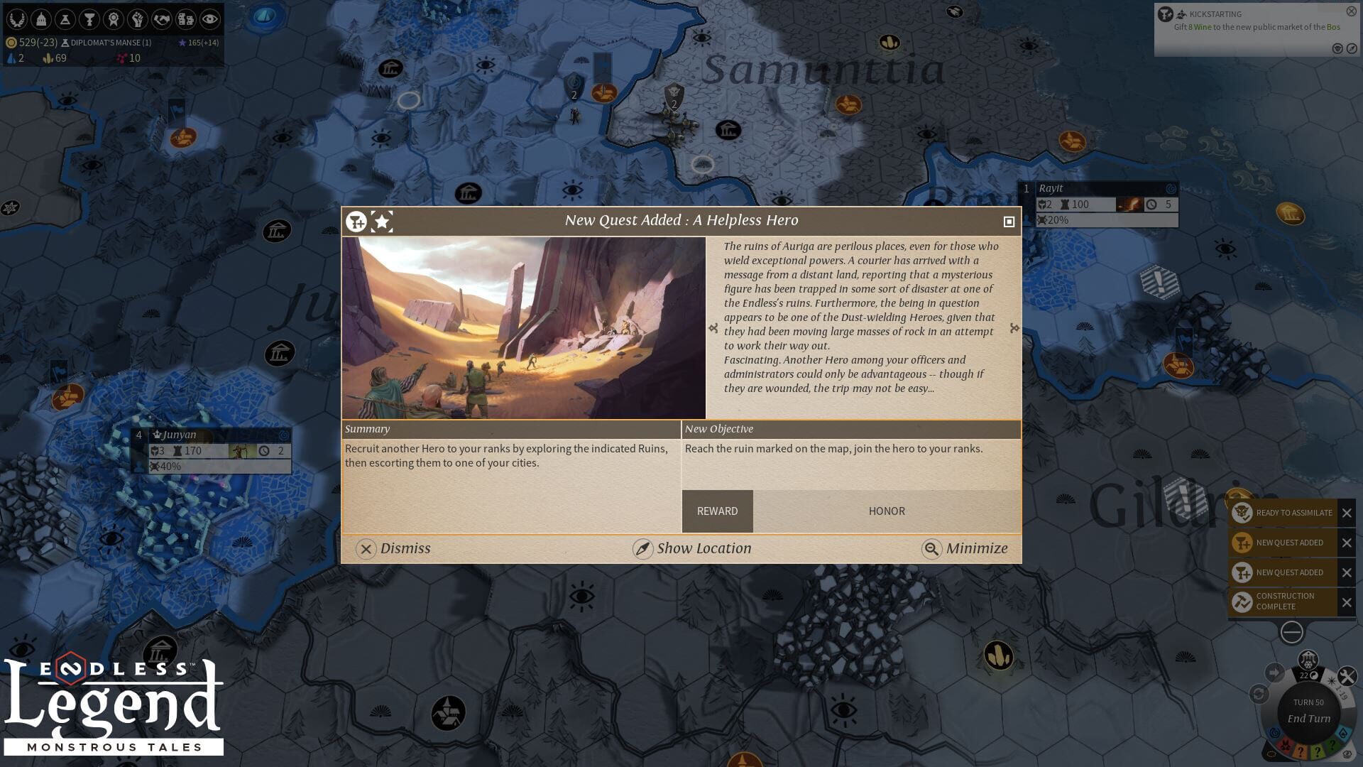 Screenshot for Endless Legend: Monstrous Tales