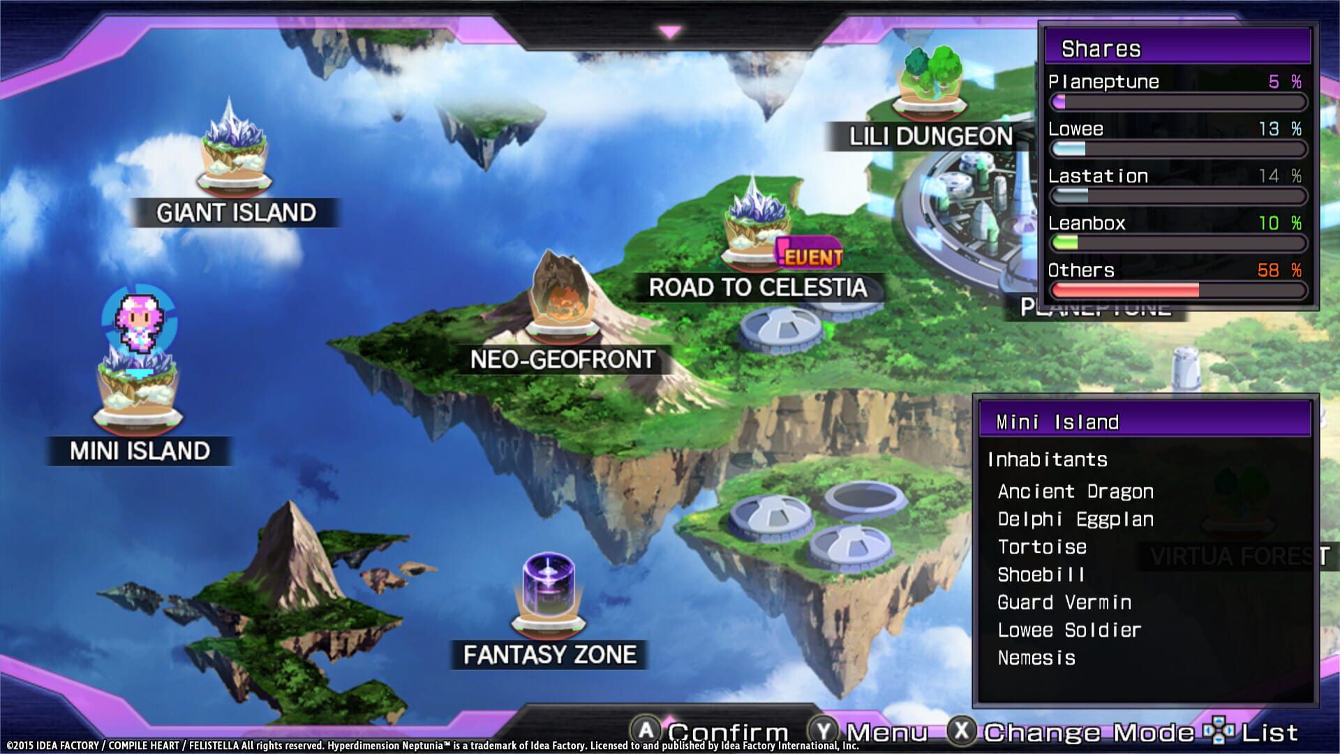 Screenshot for Hyperdimension Neptunia Re;Birth1: Mini Island