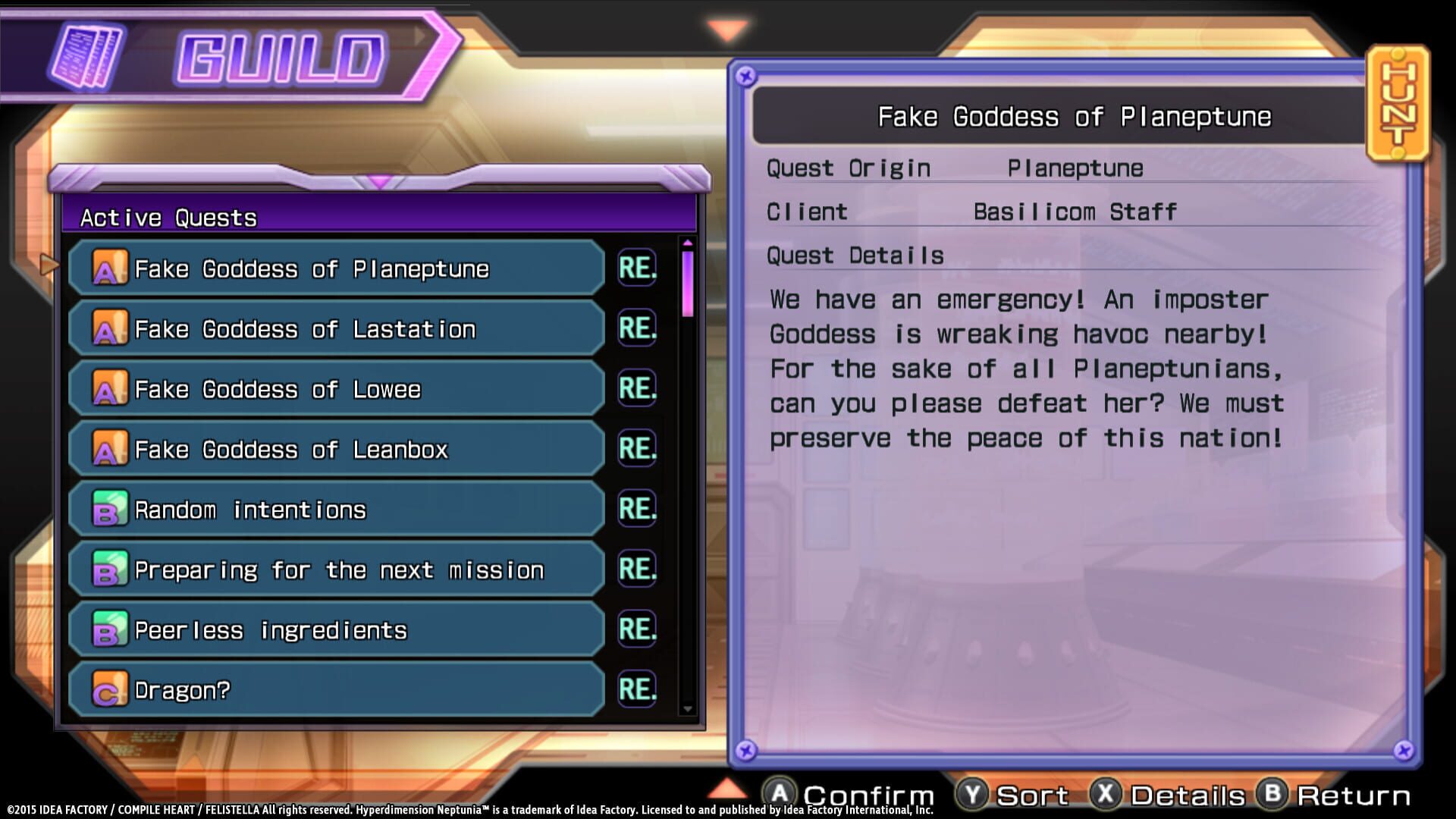 Screenshot for Hyperdimension Neptunia Re;Birth1: Shares Quests