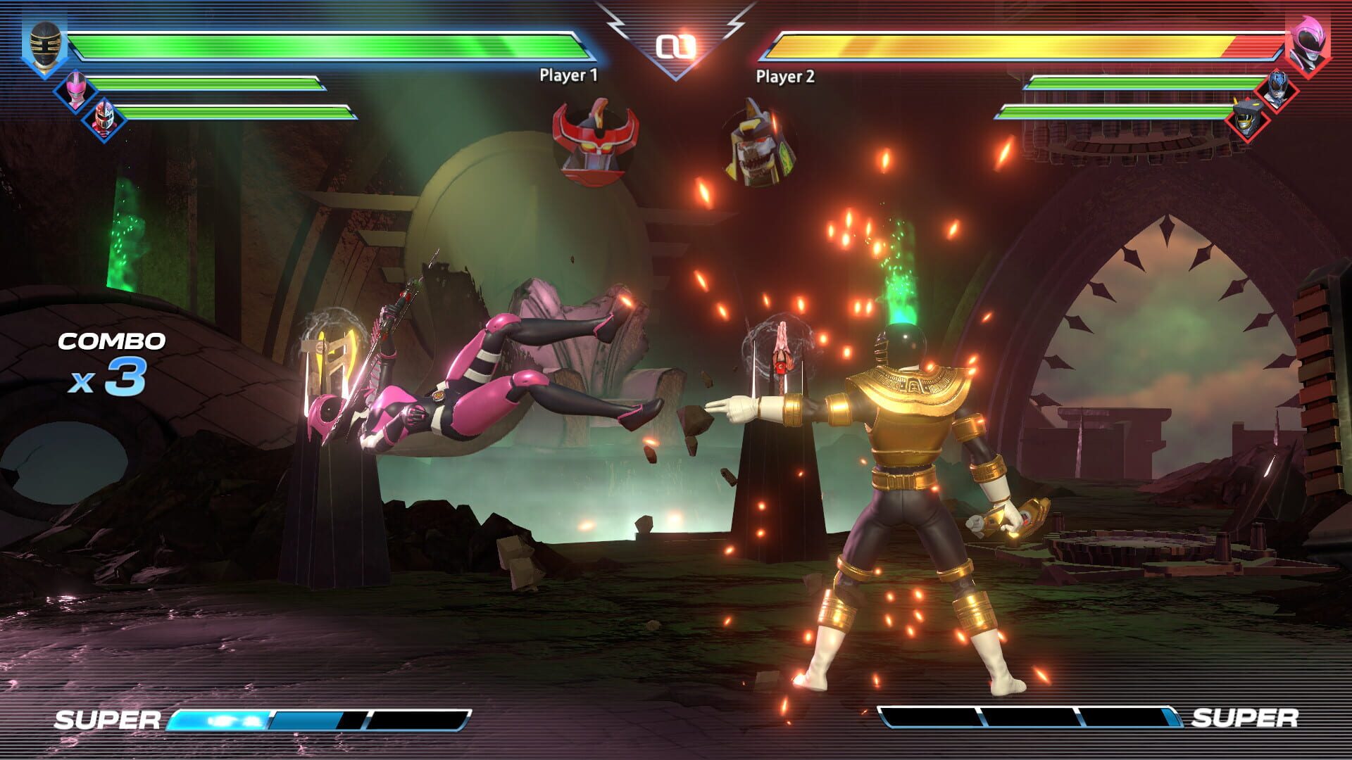 Screenshot for Power Rangers: Battle for the Grid - Trey of Triforia: Gold Zeo Ranger