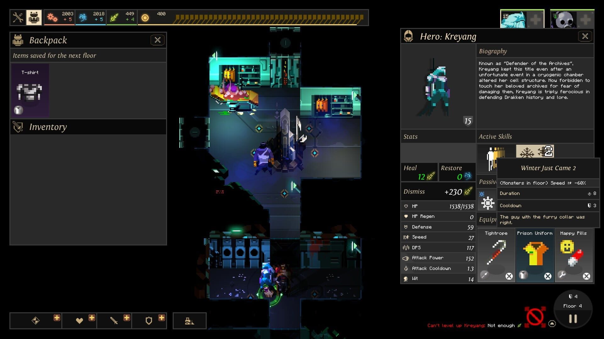 Screenshot for Dungeon of the Endless: Deep Freeze