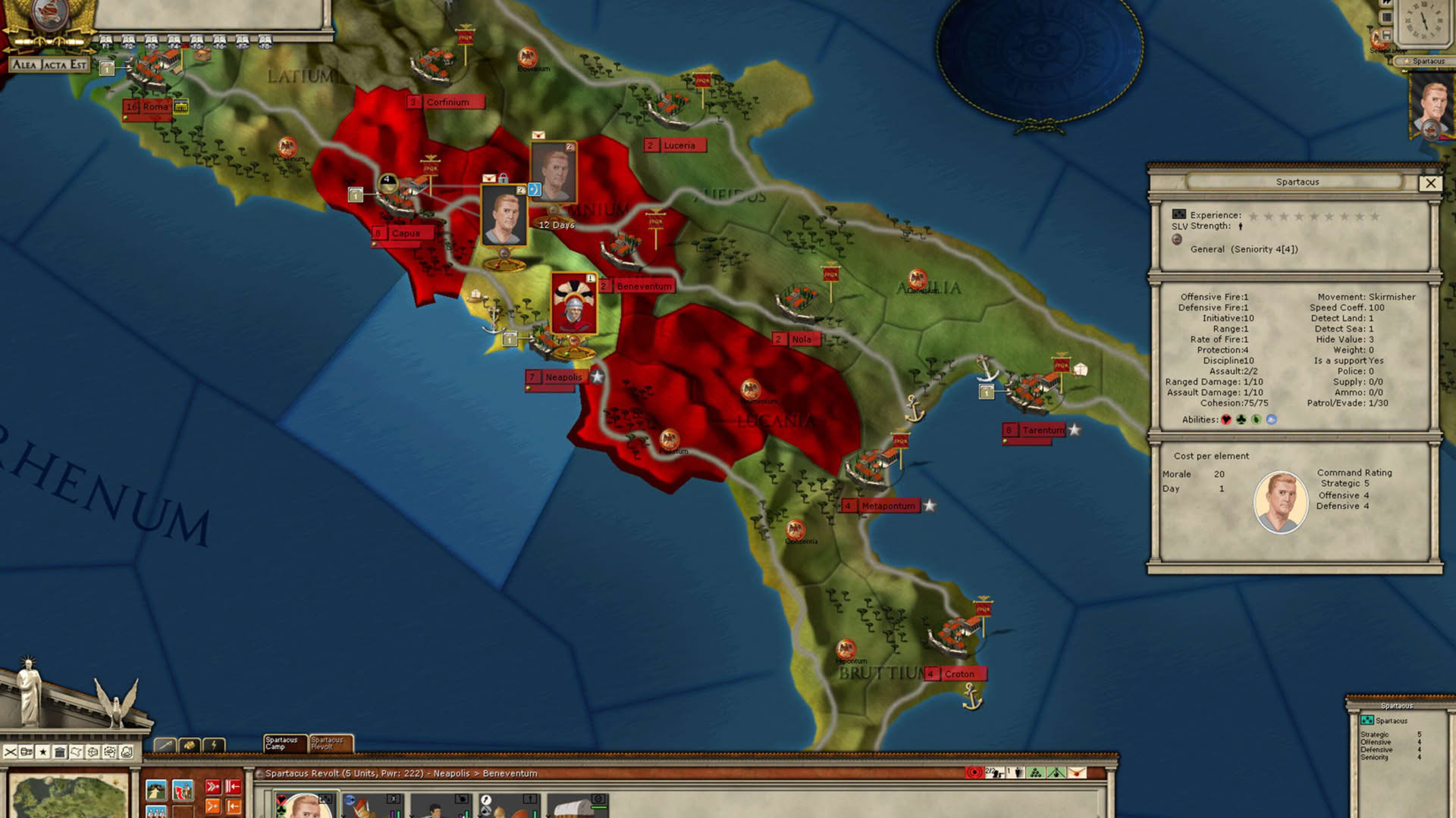 Screenshot for Alea Jacta Est: Spartacus 73BC