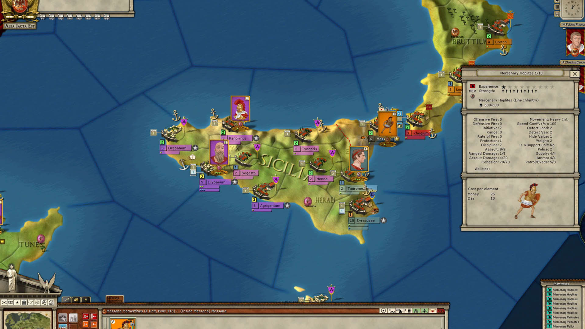 Screenshot for Alea Jacta Est: Birth of Rome