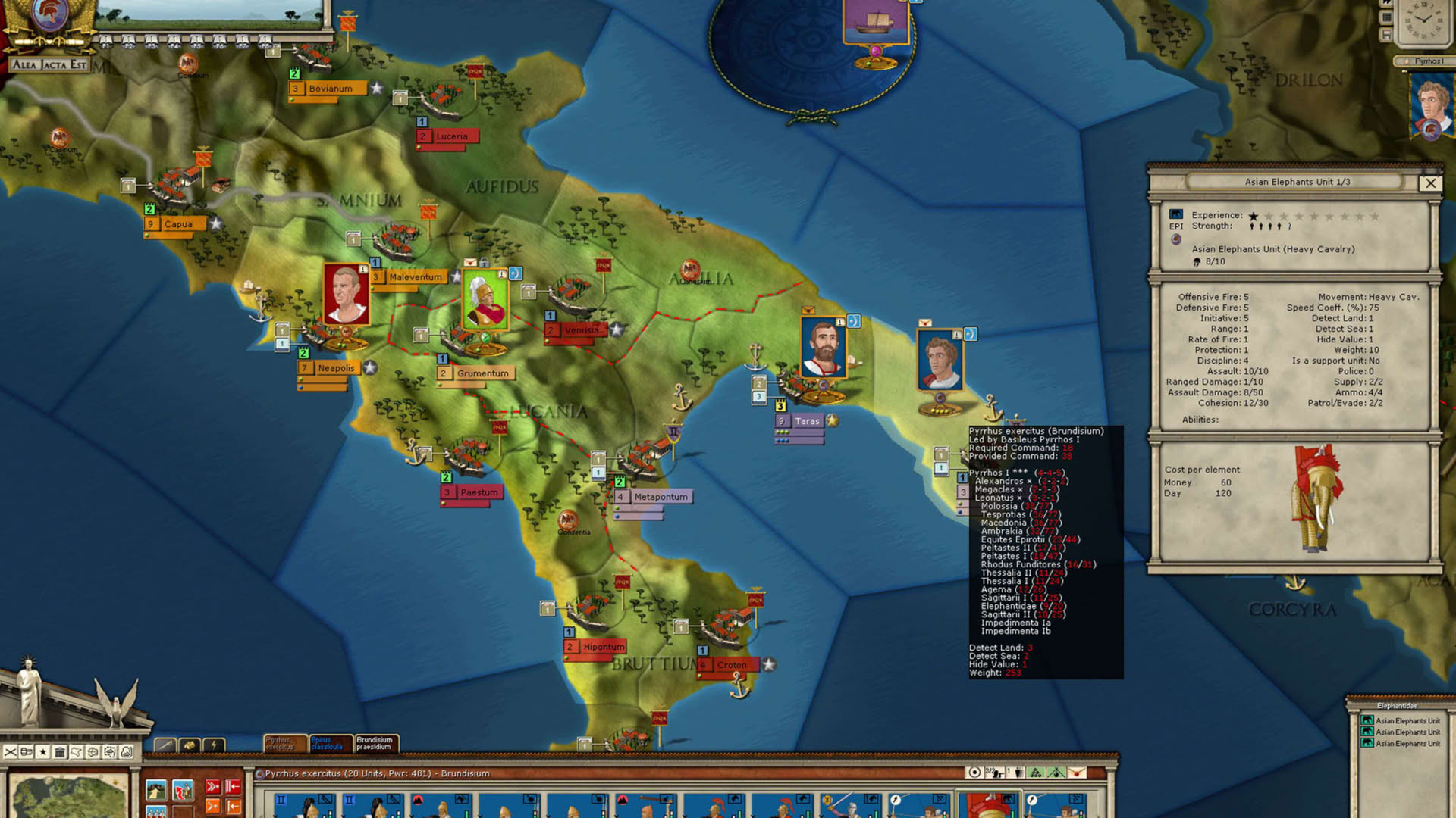 Screenshot for Alea Jacta Est: Birth of Rome
