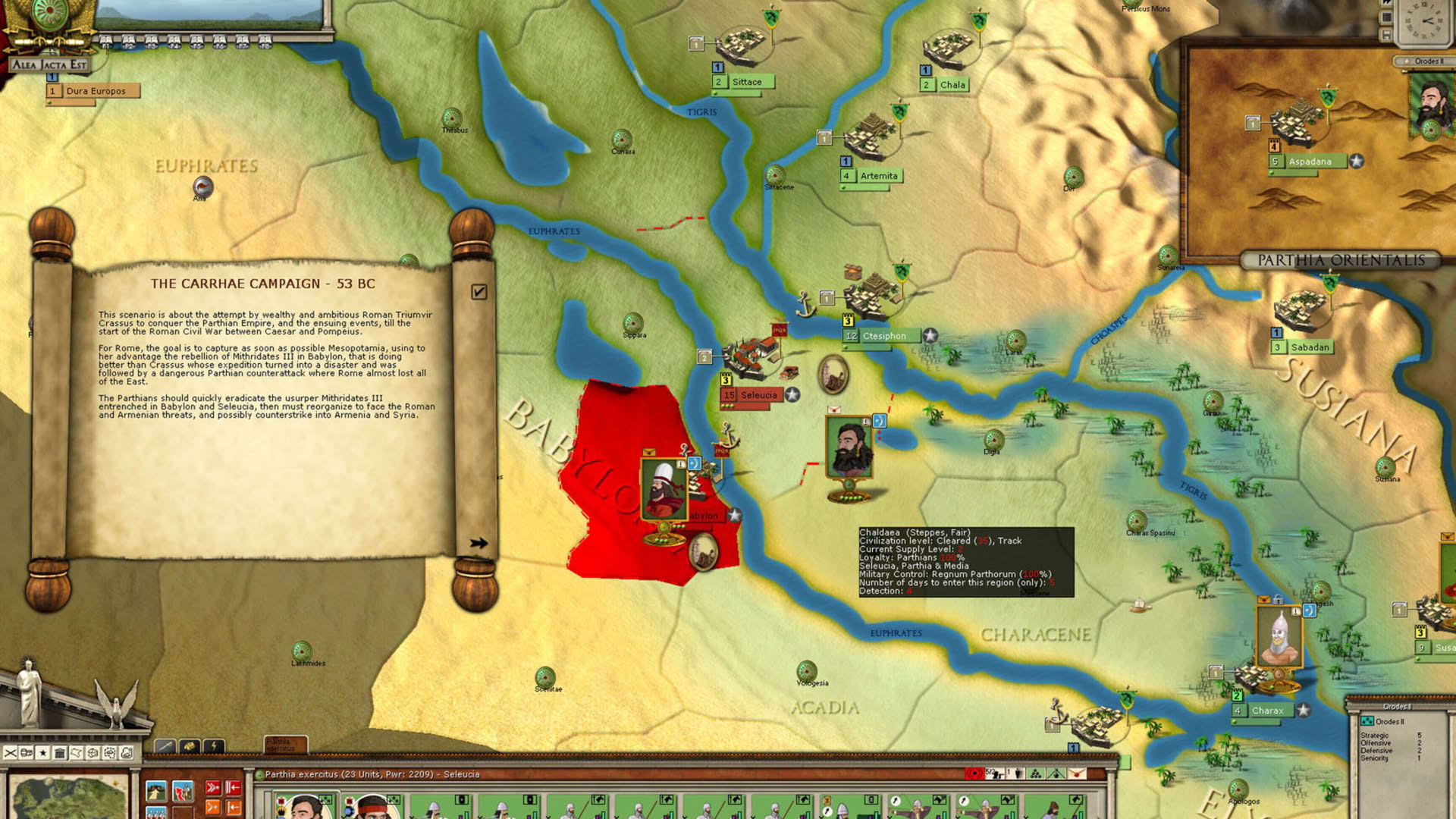 Screenshot for Alea Jacta Est: Parthian Wars