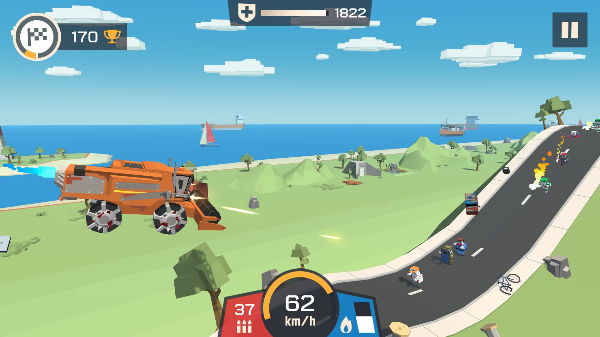 Screenshot for Zombie Derby: Pixel Survival