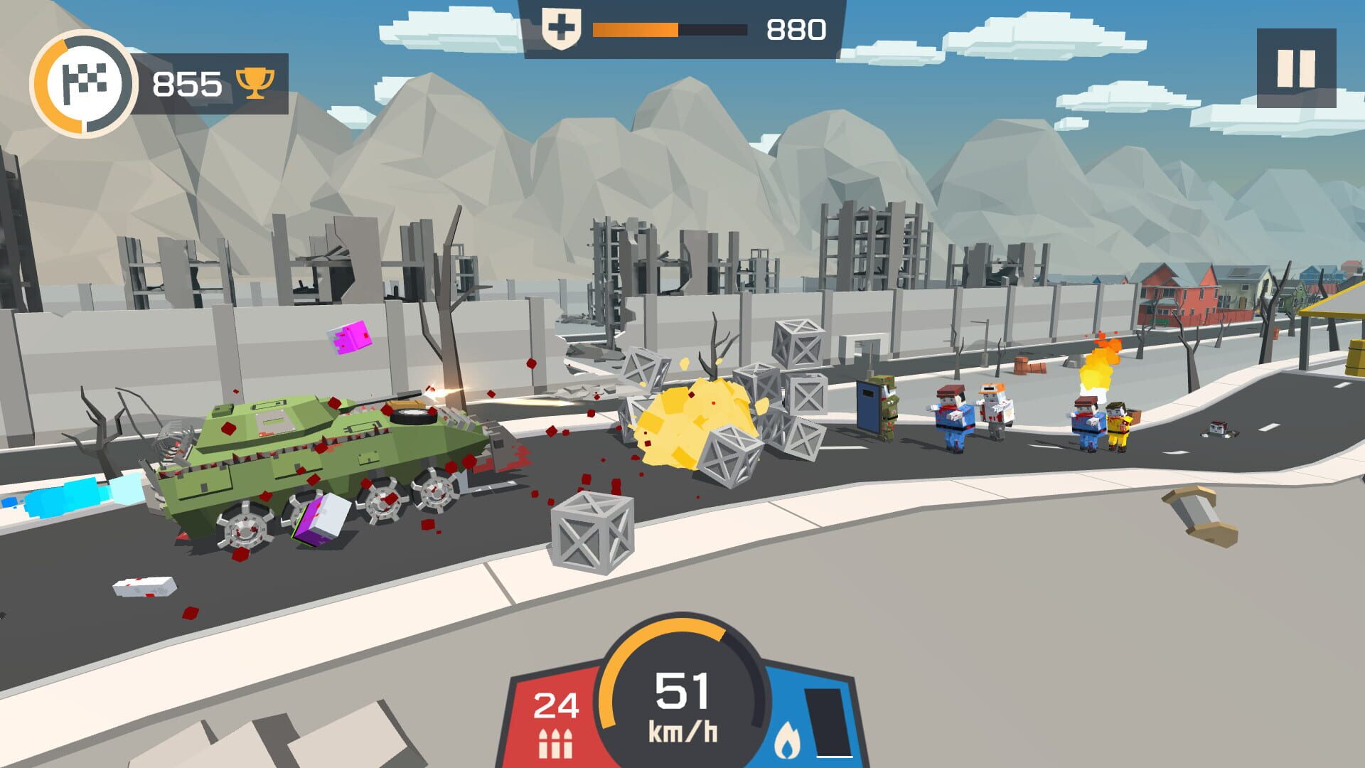 Screenshot for Zombie Derby: Pixel Survival