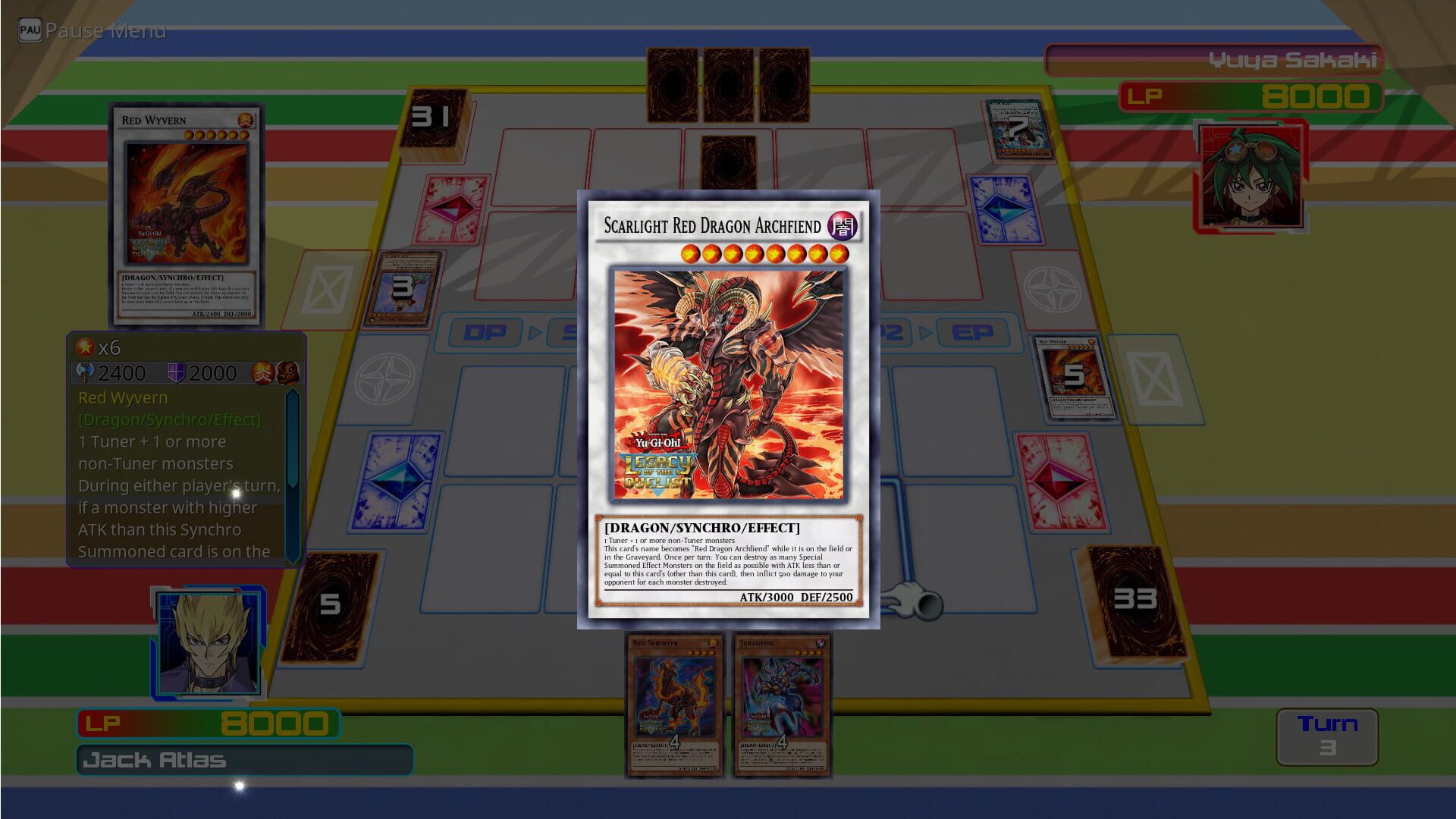 Screenshot for Yu-Gi-Oh! Legacy of the Duelist: Arc-V - Jack Atlas vs Yuya