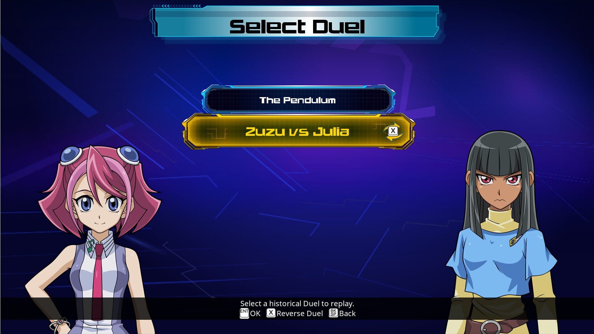 Screenshot for Yu-Gi-Oh! Legacy of the Duelist: Arc-V Zuzu v. Julia