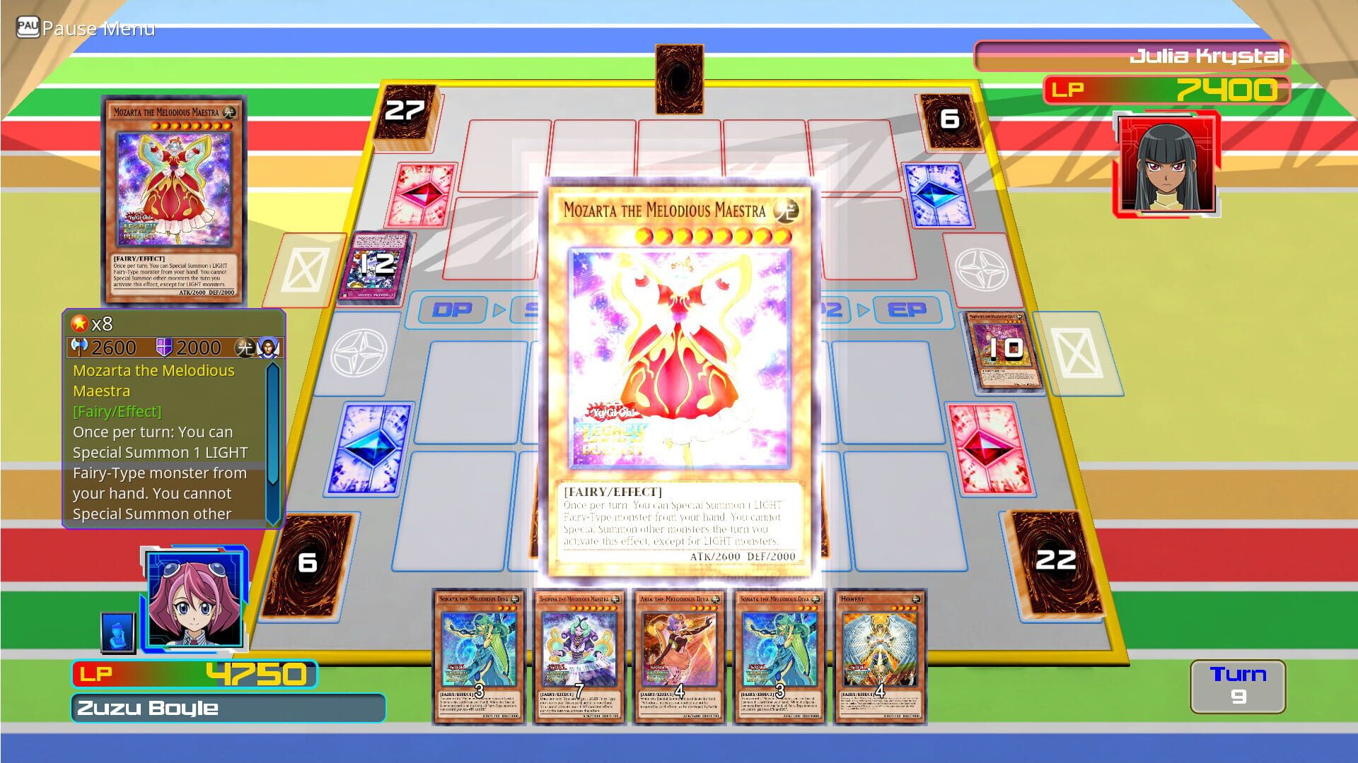 Screenshot for Yu-Gi-Oh! Legacy of the Duelist: Arc-V Zuzu v. Julia