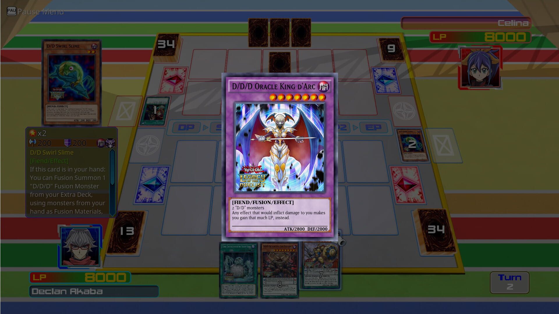 Screenshot for Yu-Gi-Oh! Legacy of the Duelist: Arc-V - Declan vs Celina