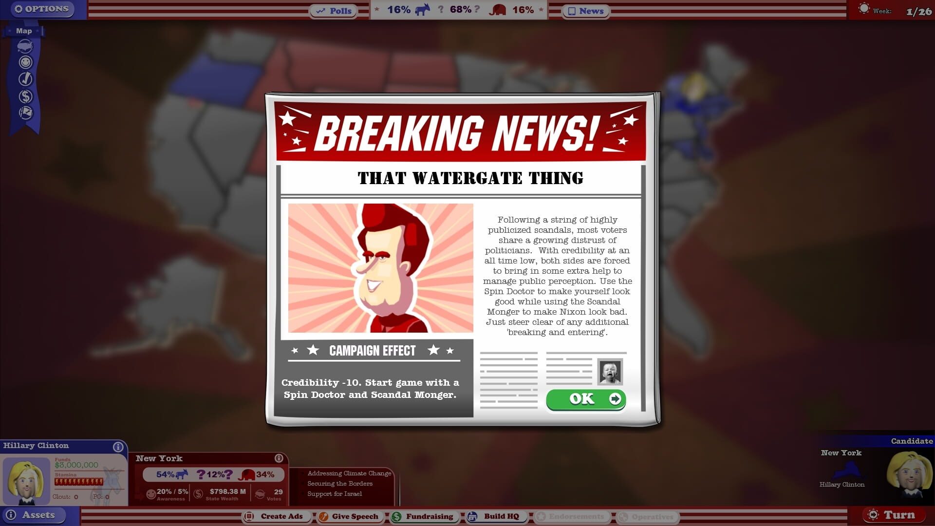 Screenshot for The Political Machine 2016: Campaign DLC