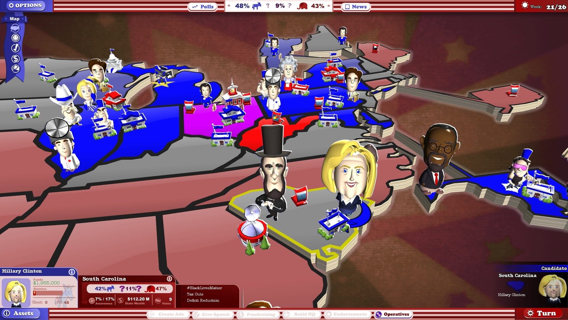 Screenshot for The Political Machine 2016: Campaign DLC