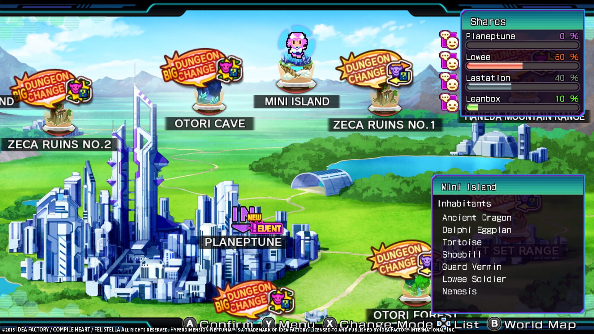 Screenshot for Hyperdimension Neptunia Re;Birth3: V Generation - Mini Island