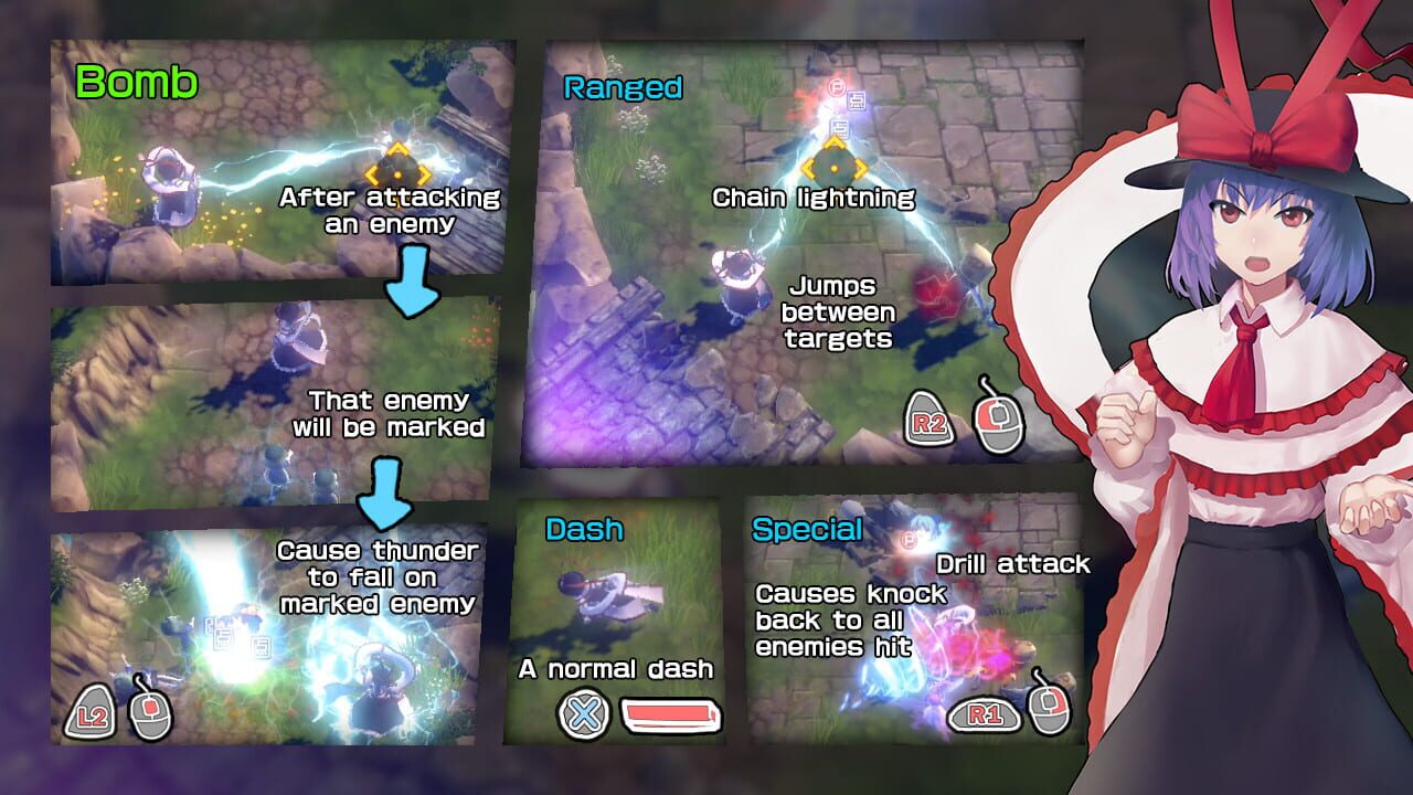 Screenshot for The Disappearing of Gensokyo: Kogasa, Iku Character Pack