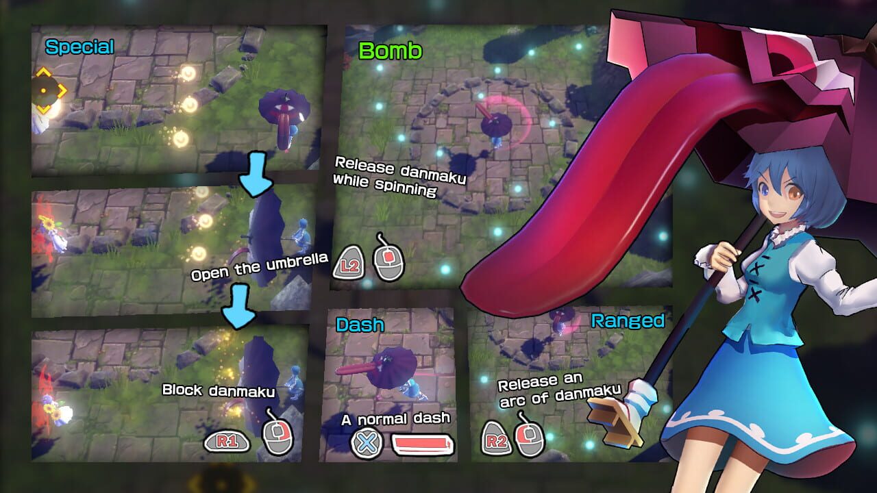 Screenshot for The Disappearing of Gensokyo: Kogasa, Iku Character Pack