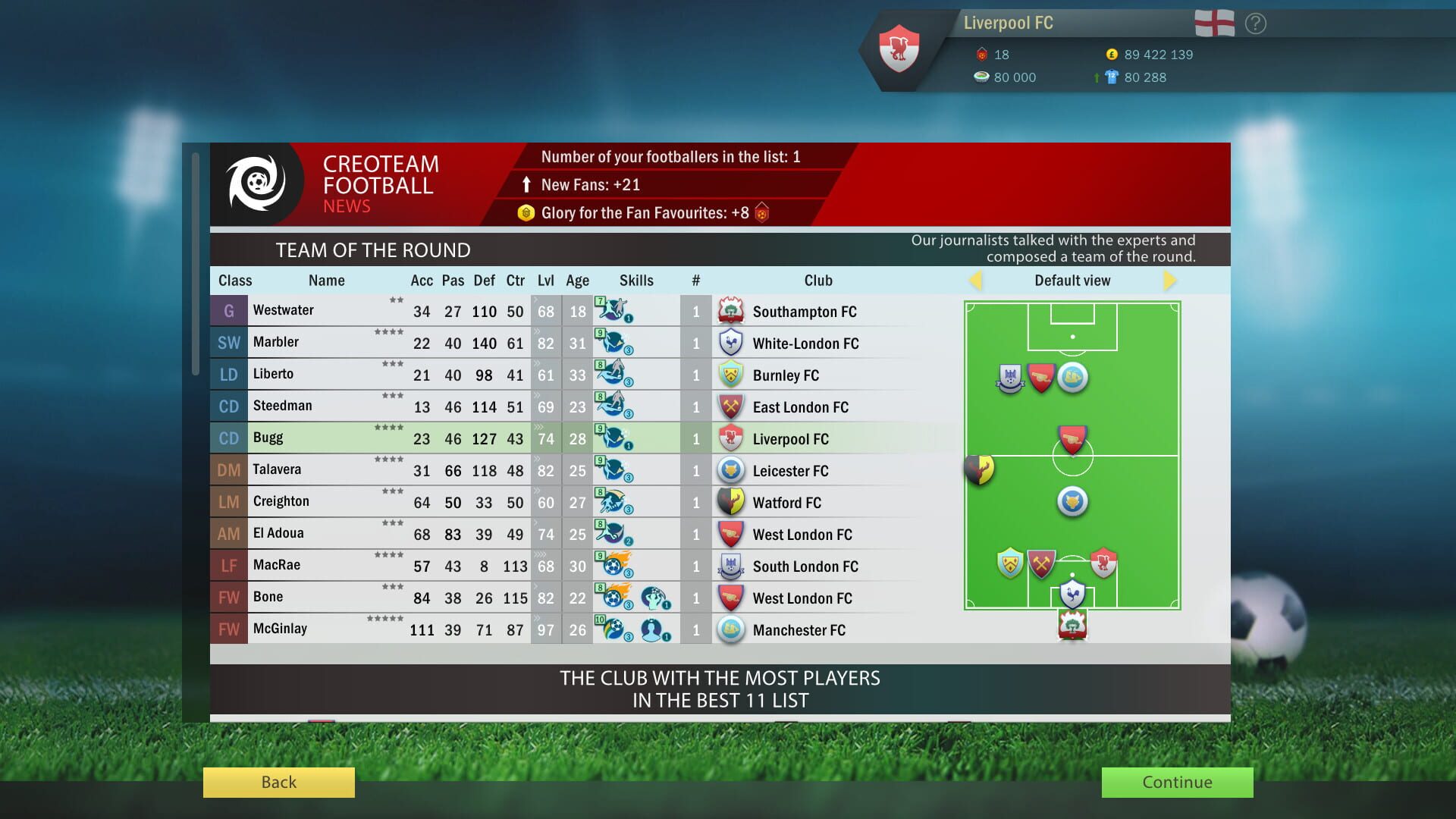 Screenshot for Football, Tactics & Glory: Football Stars