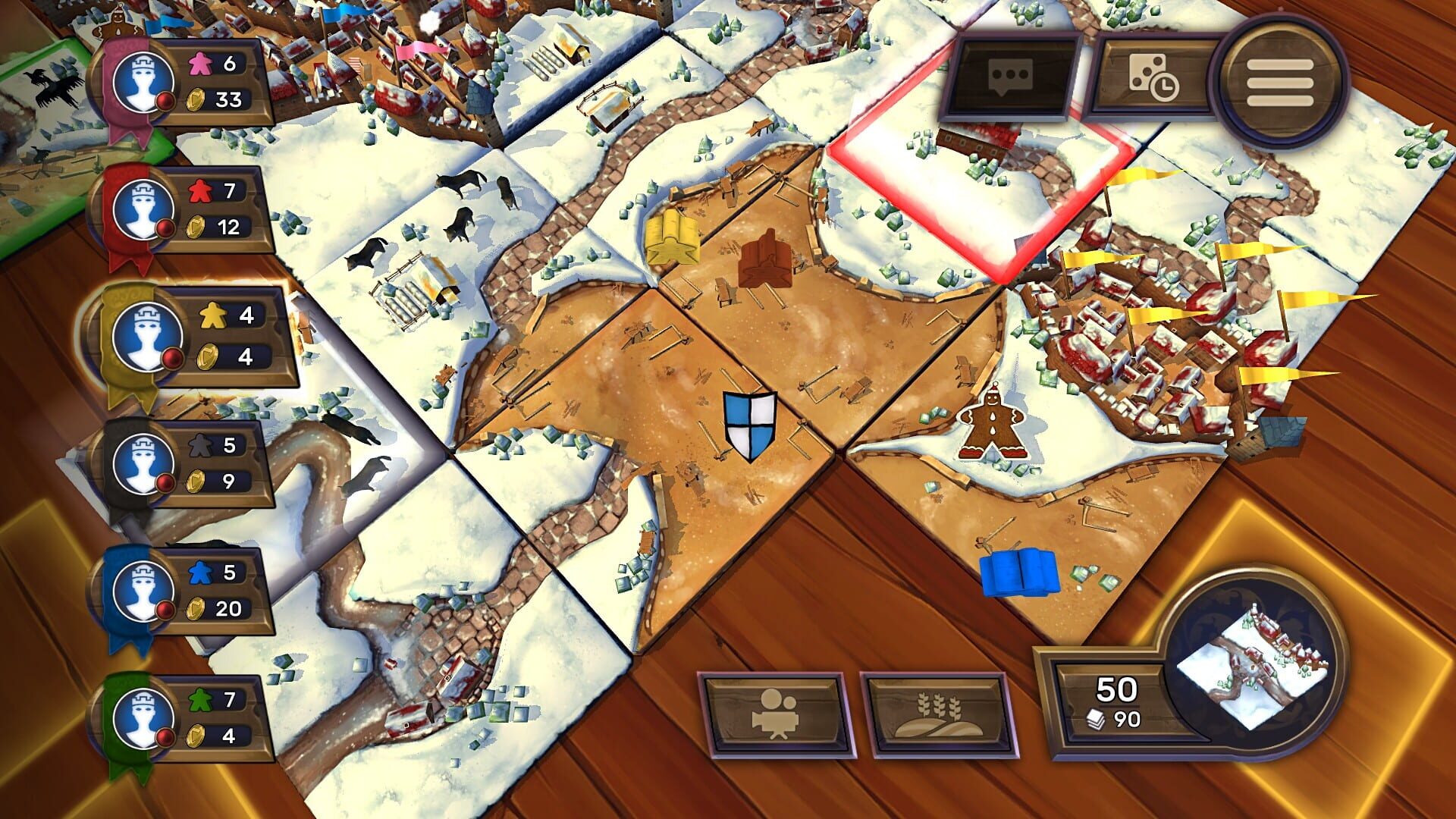 Screenshot for Carcassonne: The Official Board Game - Winter and Gingerbread Man