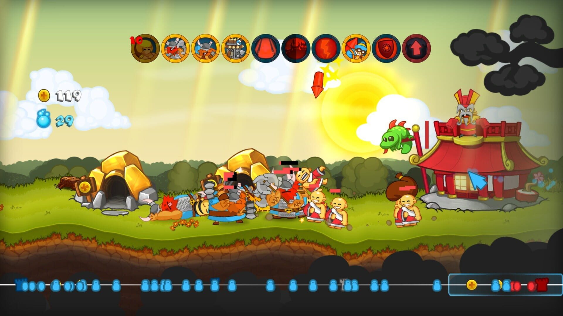 Screenshot for Swords & Soldiers: Super Saucy Sausage Fest