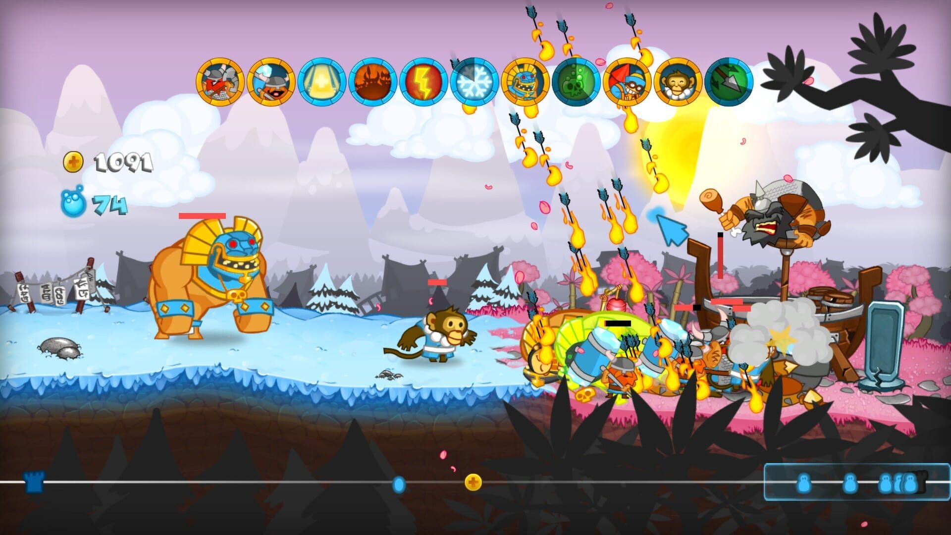 Screenshot for Swords & Soldiers: Super Saucy Sausage Fest